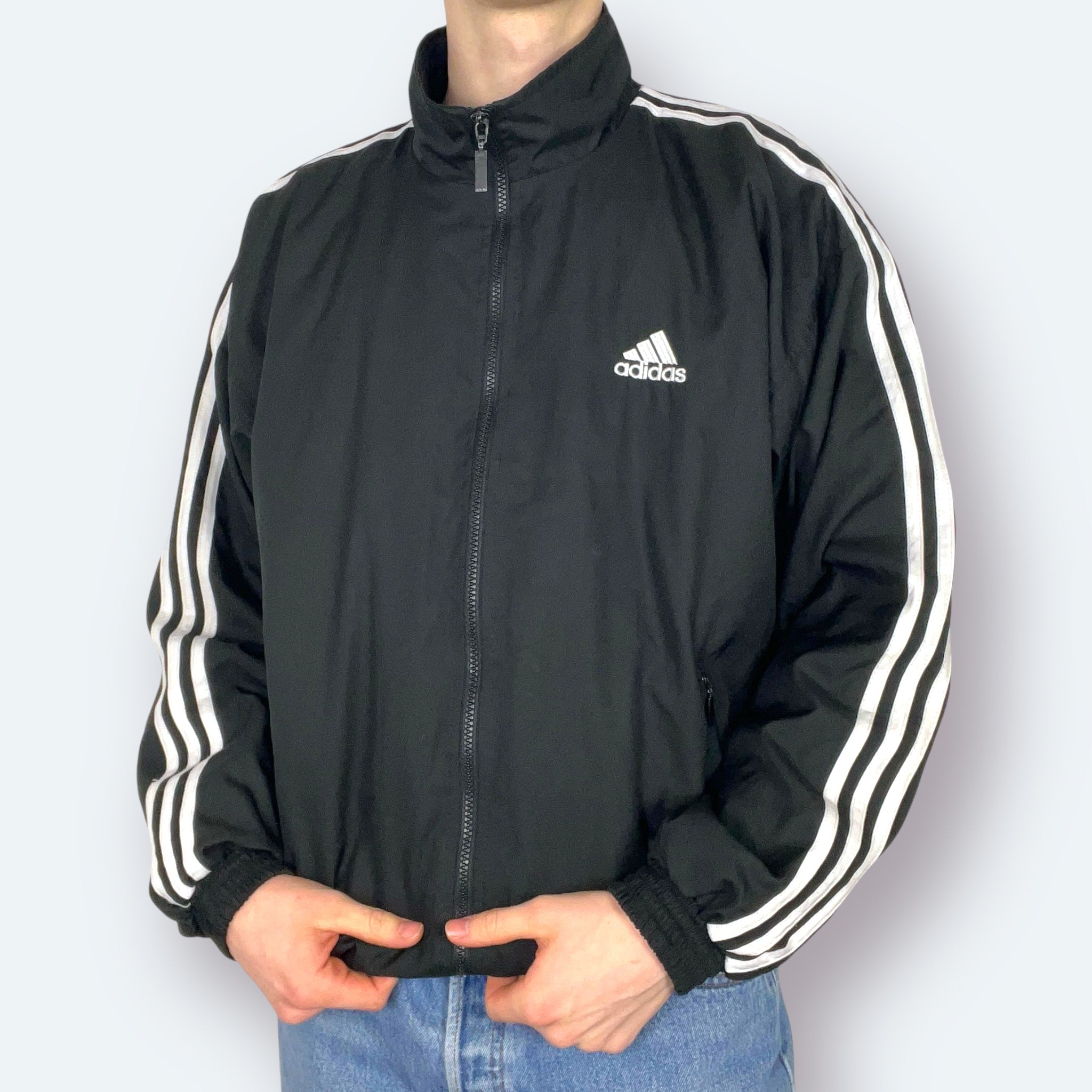 Adidas Vintage Trainingsjacke Schwarz L - Vinverse