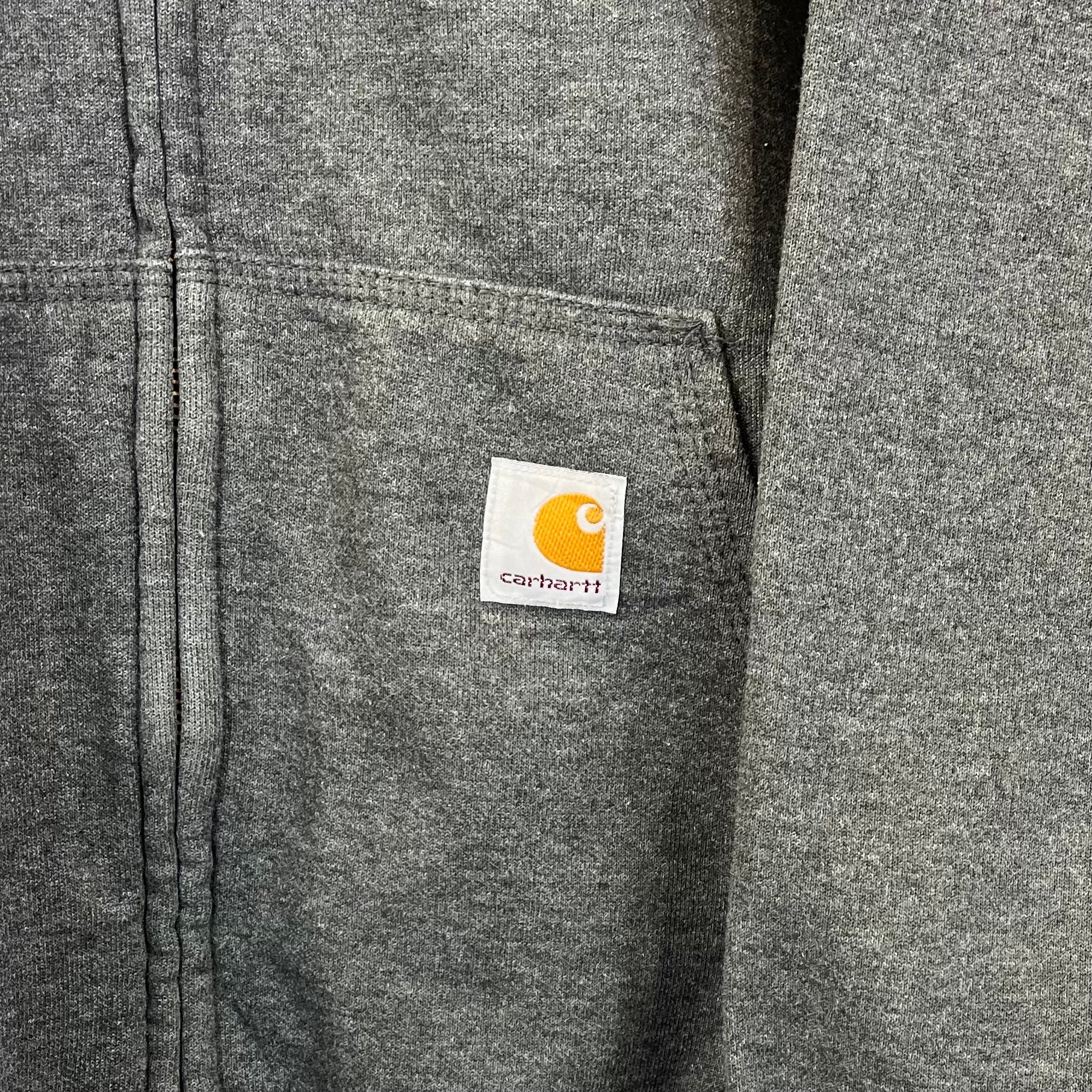 Carhartt Small Logo Embroidered Zip Hoodie M - Vinverse