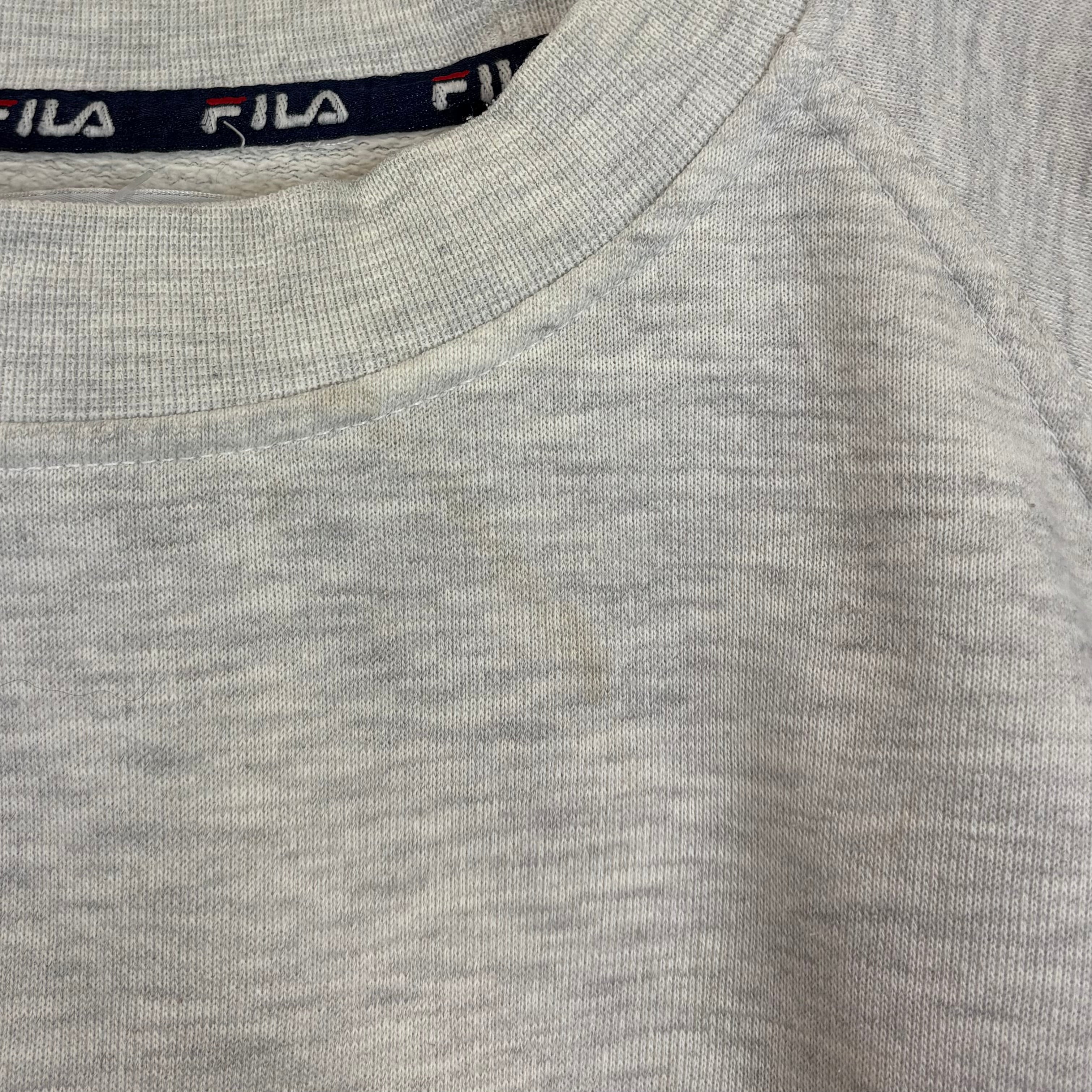 Fila 90s Vintage Sweater Big Logo Grau XL - Vinverse
