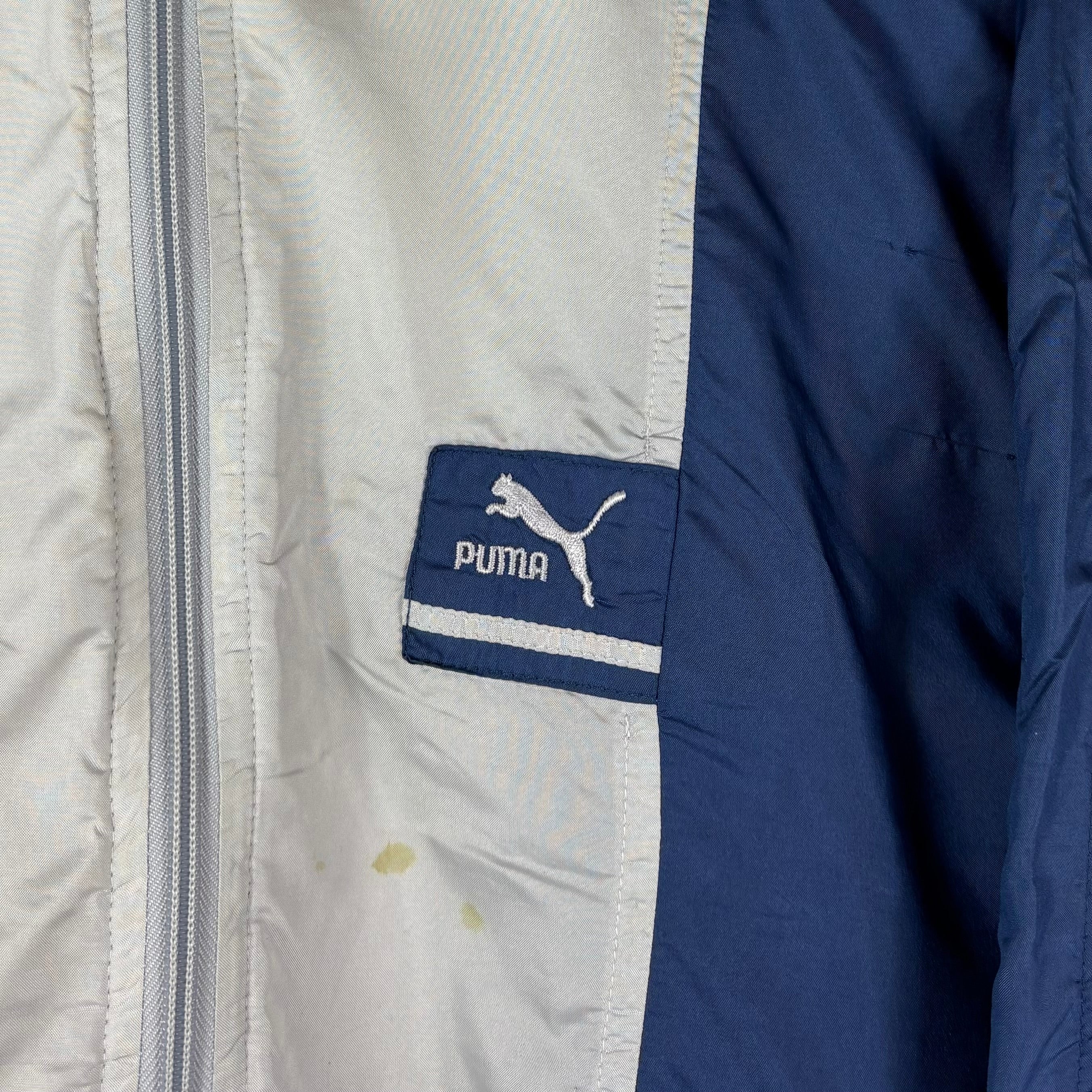 Puma 90s Vintage Trainingsjacke Weiß Blau M - Vinverse