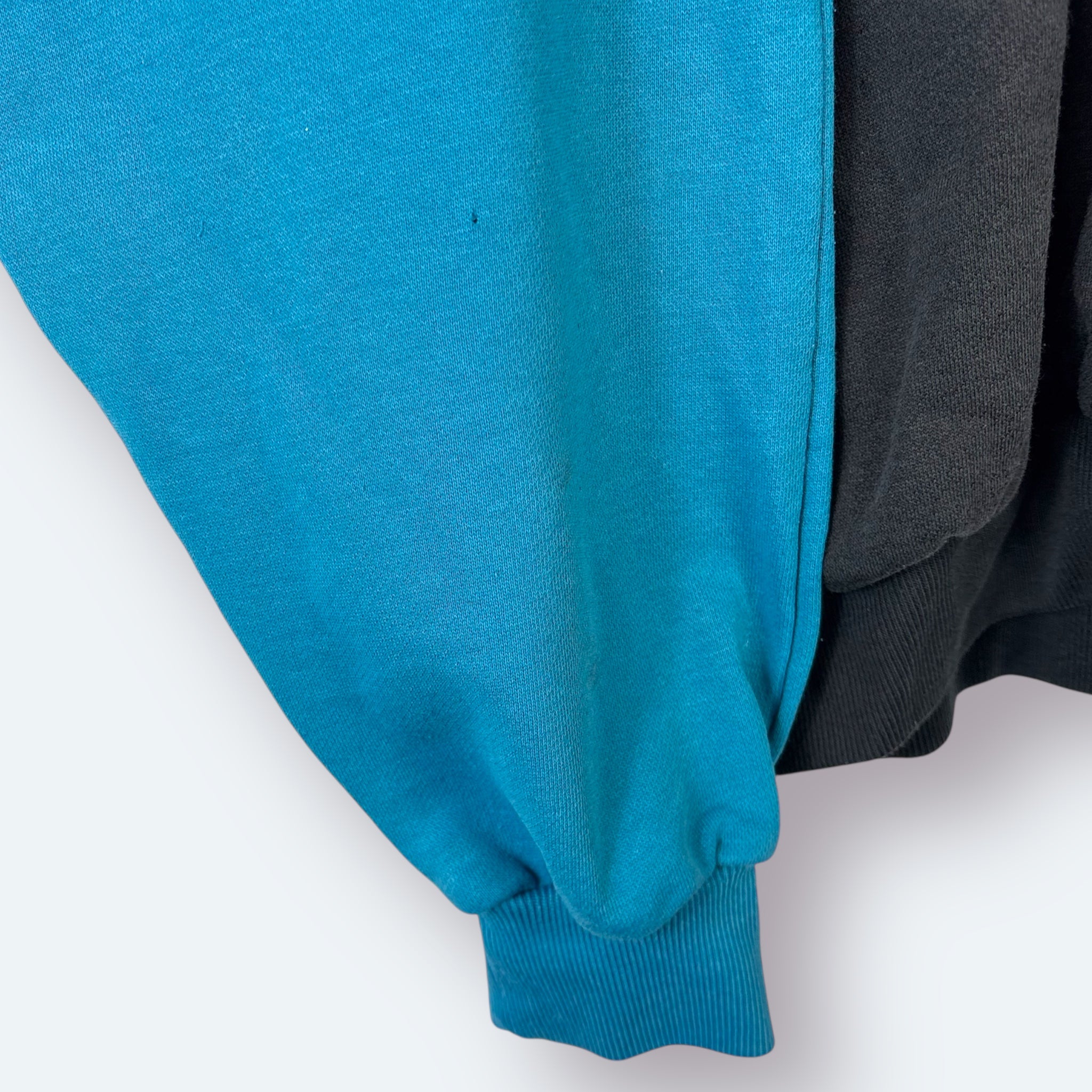 Adidas 90s Vintage Half Zip Sweater Türkis Grau L - Vinverse
