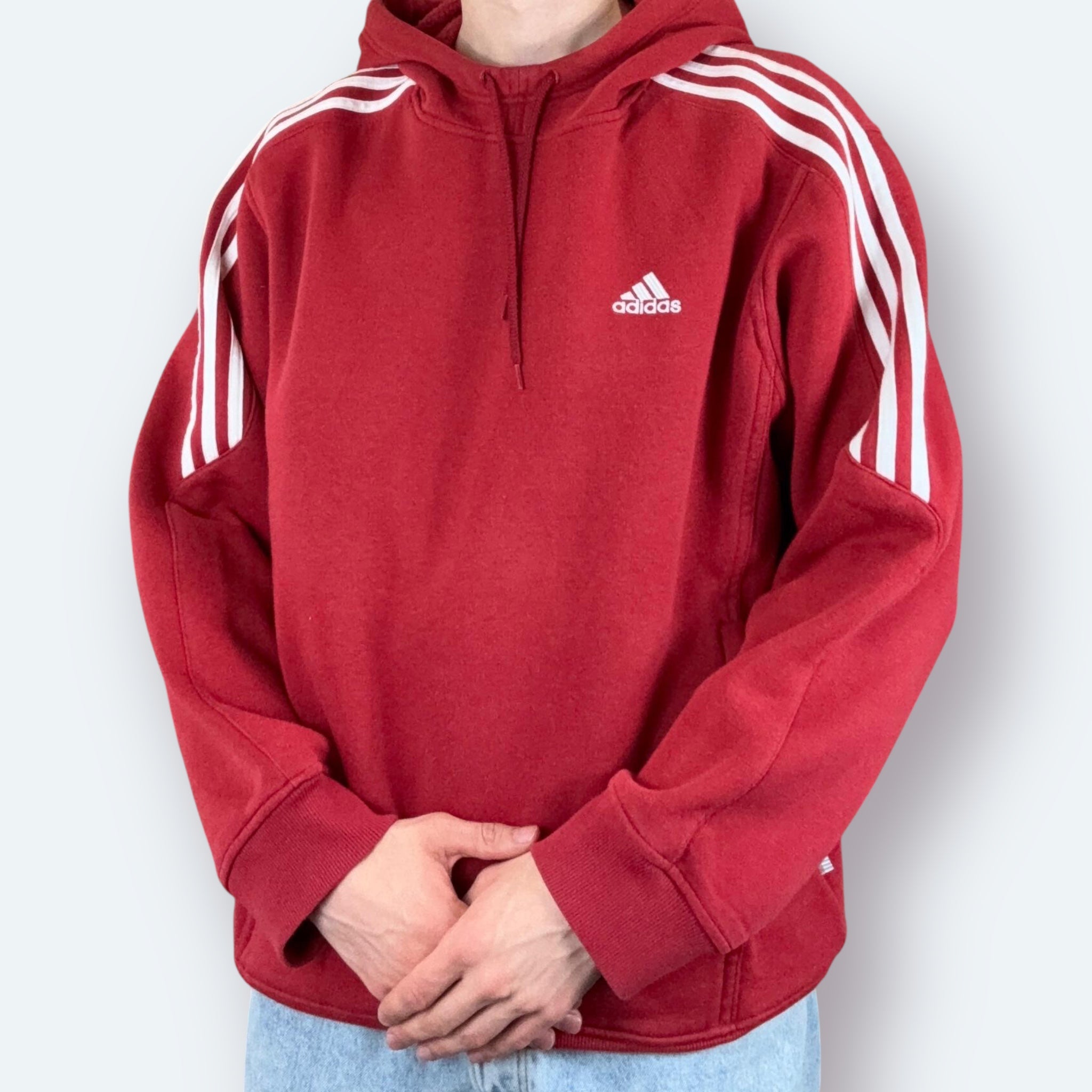 Adidas Hoodie 2002 bestickt Rot L - Vinverse