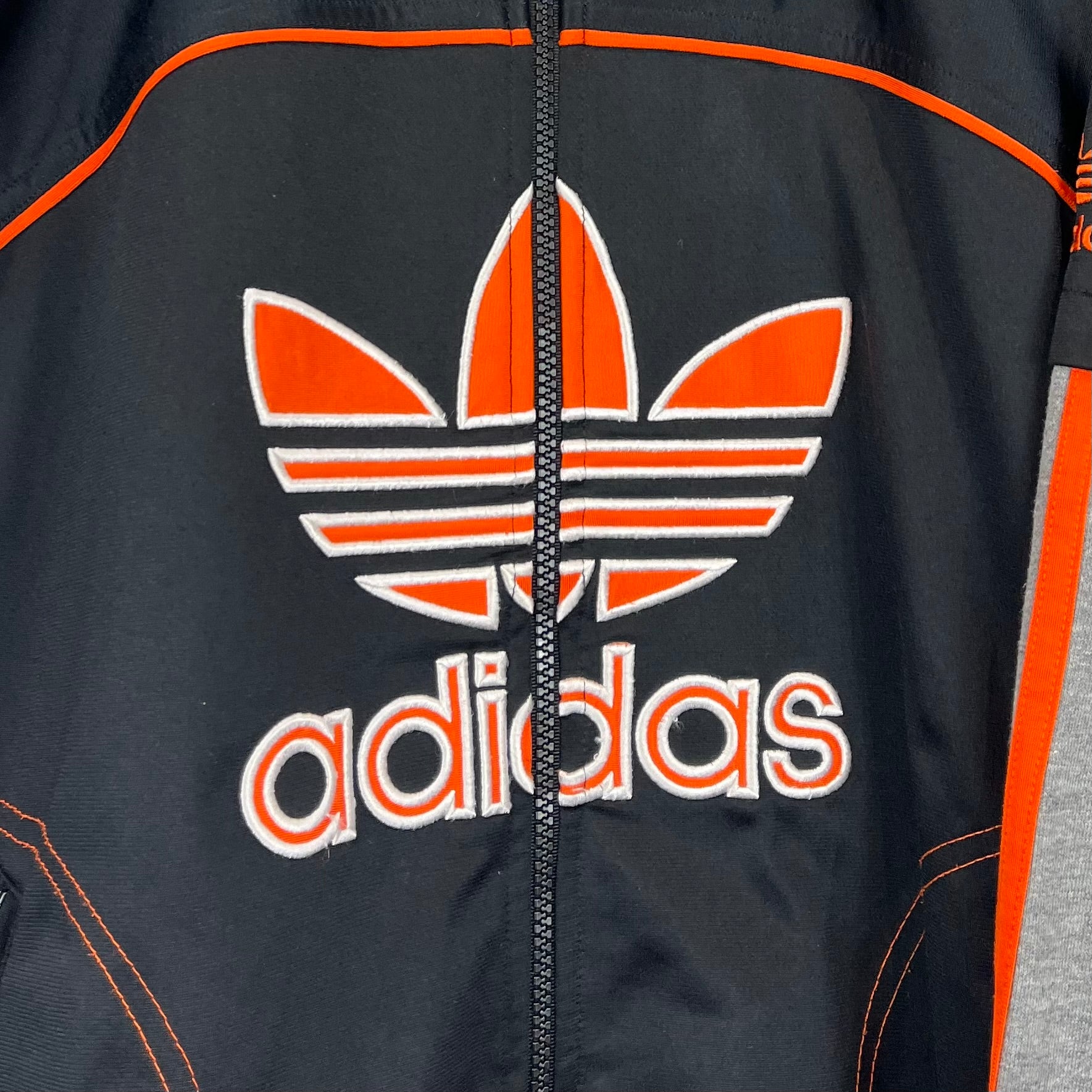 Adidas 80er Trainingsjacke Schwarz Big Logo M - Vinverse