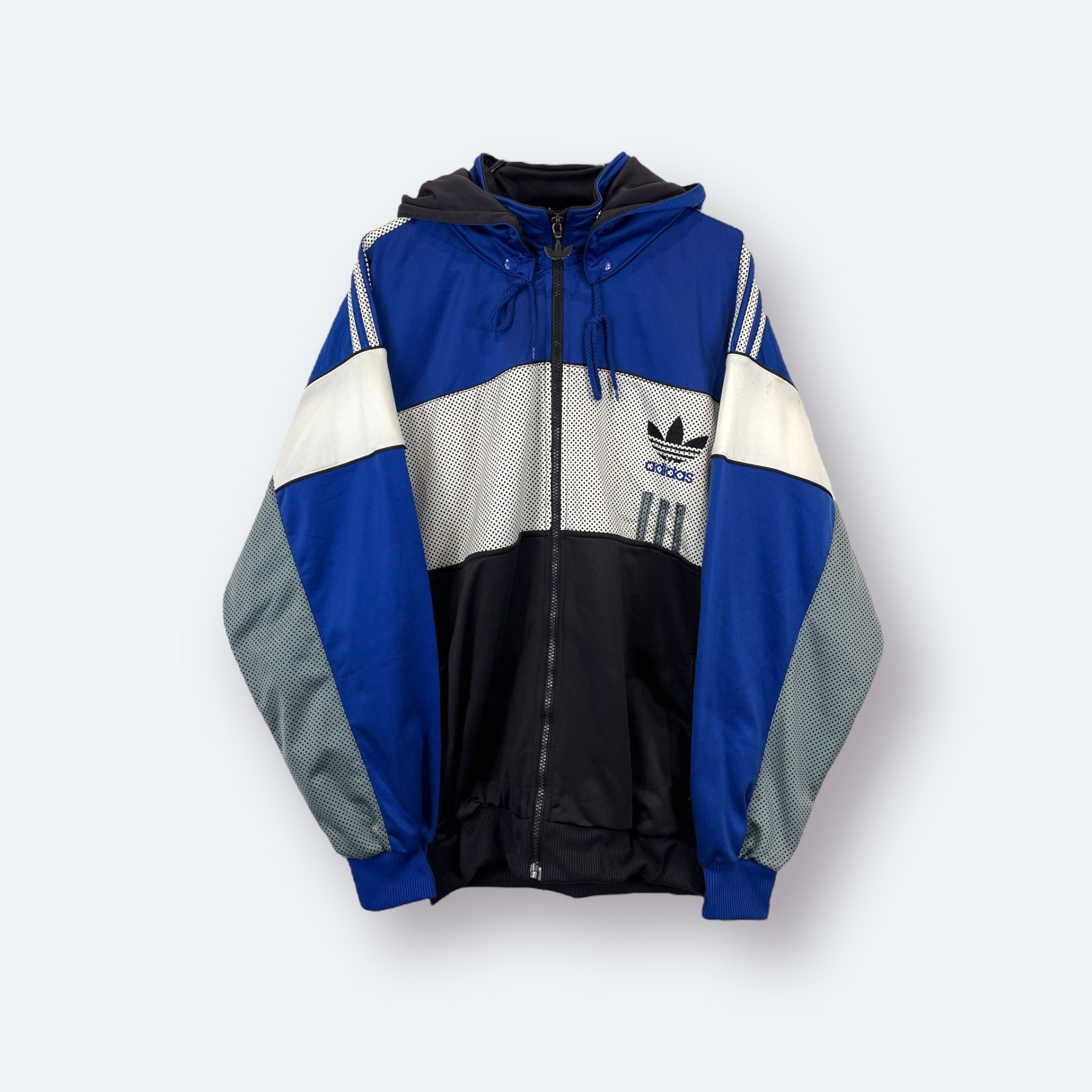Adidas 80er Vintage Trainingsjacke Blau M - Vinverse