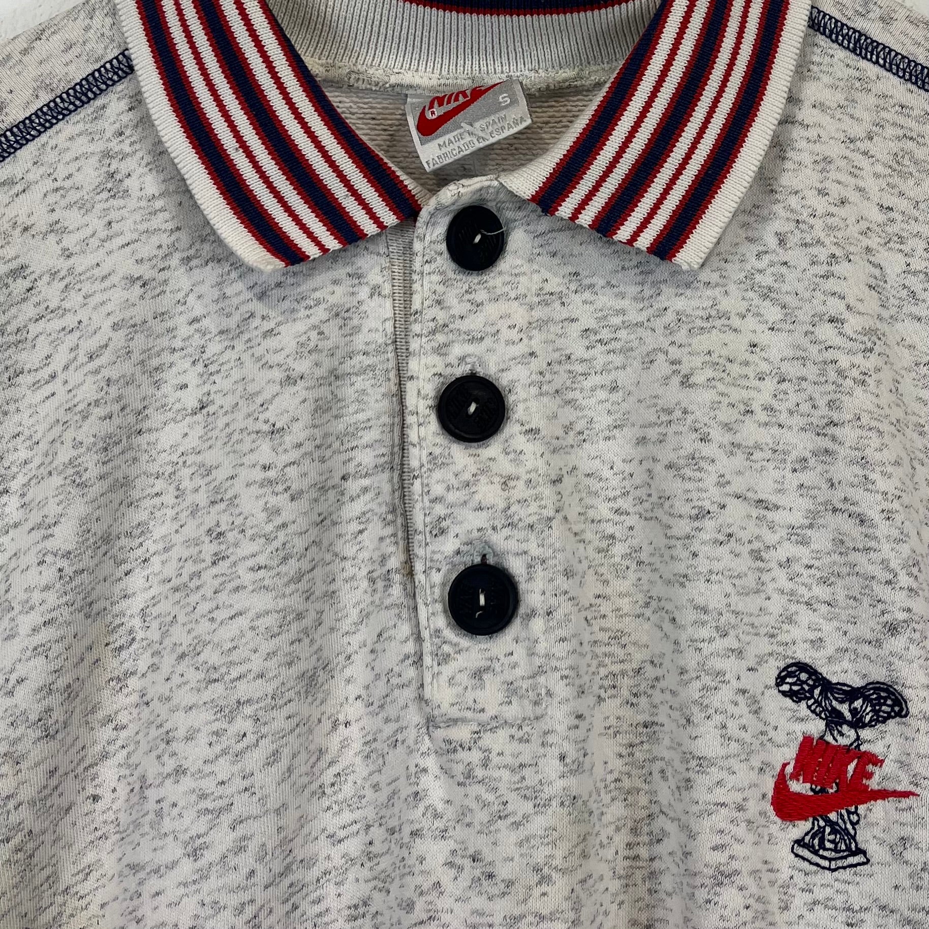 Nike 90er Vintage Sweater bestickt Grau S - Vinverse