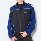 Adidas Vintage Trainingsjacke 90s Blau Schwarz M - Vinverse