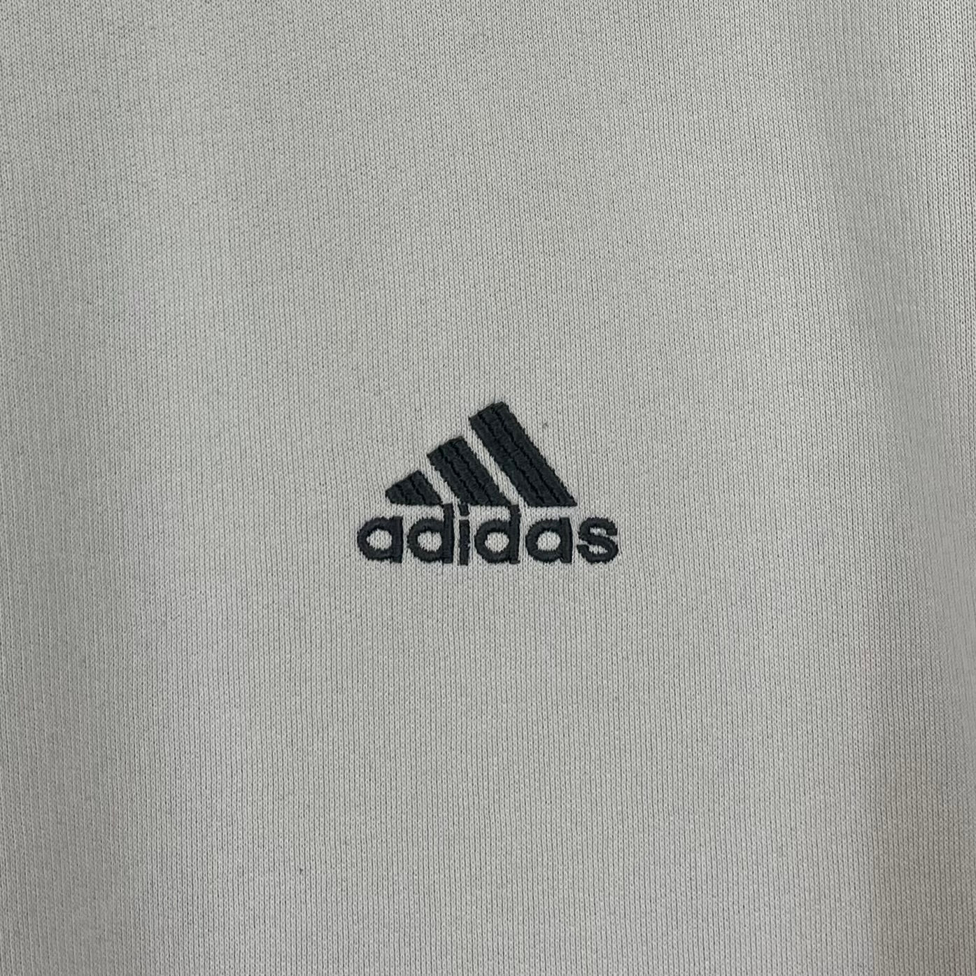 Adidas 2000er Sweater bestickt Hellgrau XL - Vinverse