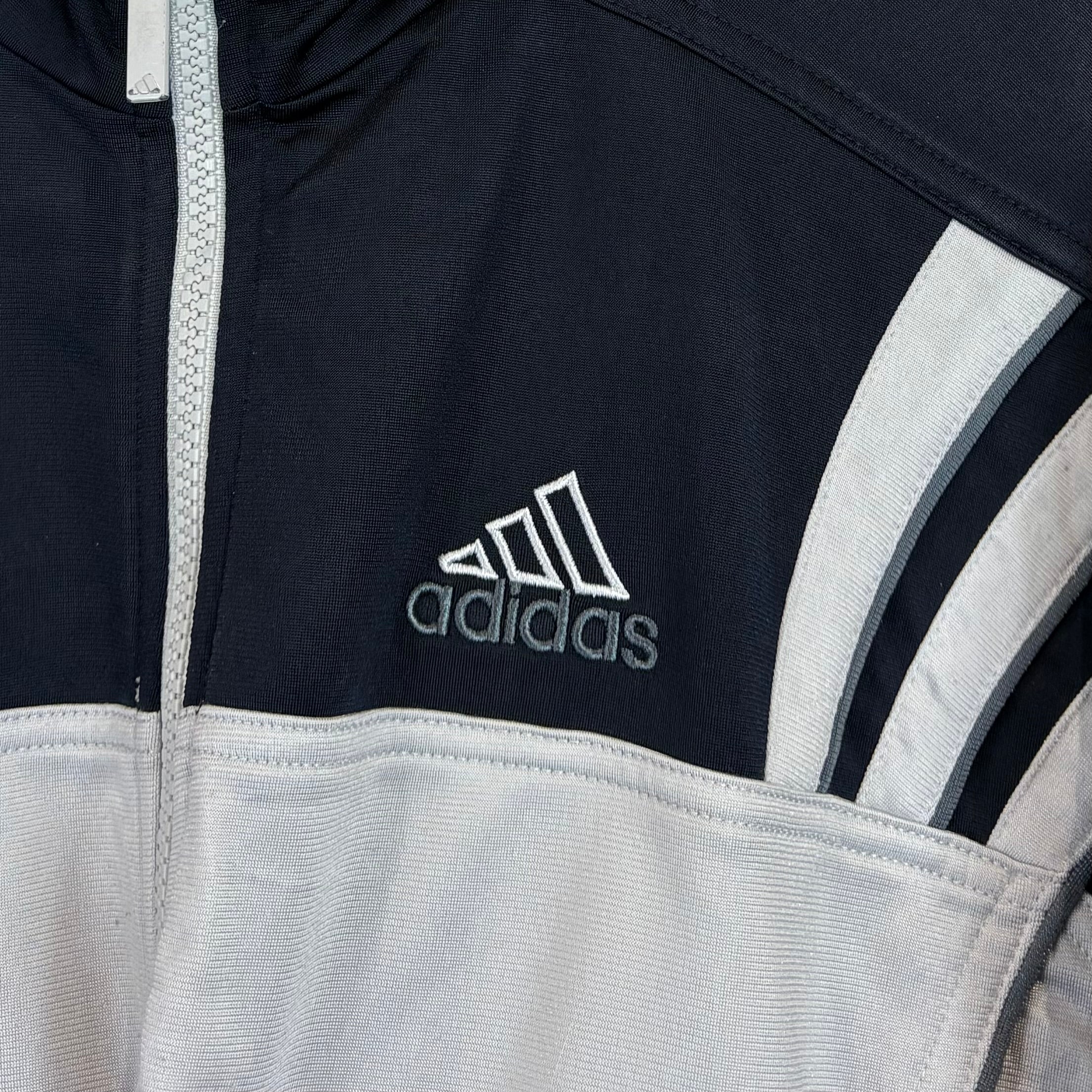 Adidas Vintage Trainingsjacke Grau Schwarz S - Vinverse