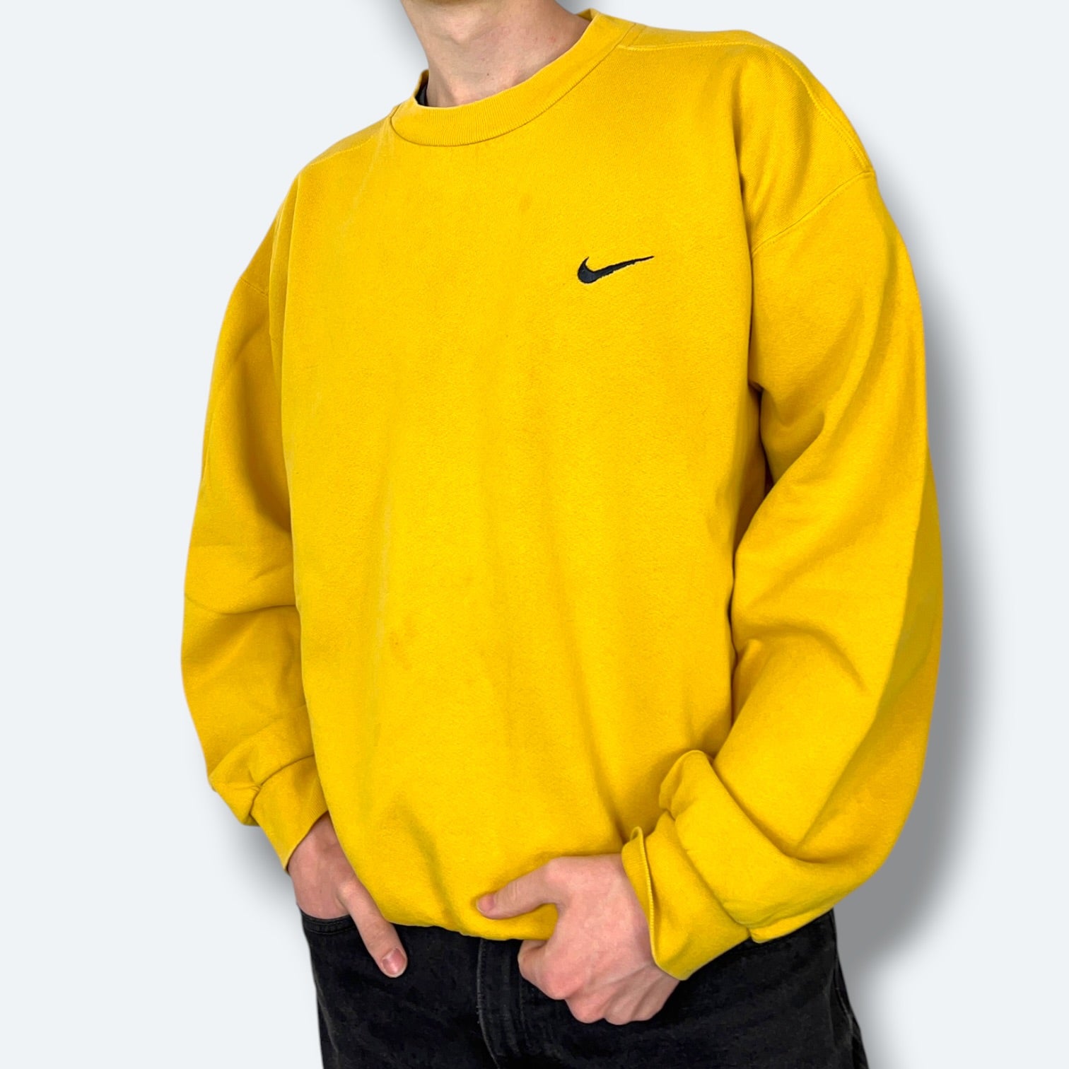 Nike Vintage Sweater 90s Gelb L - Vinverse