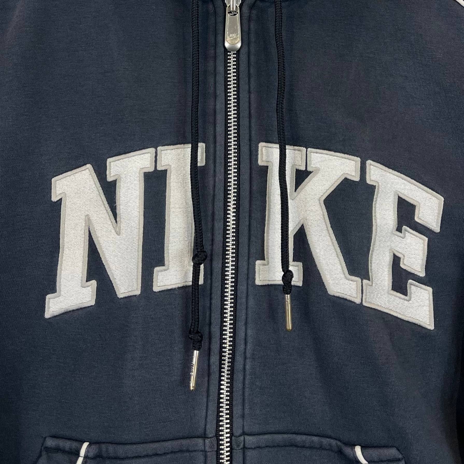 Nike Washed Big Logo Zip Hoodie Schwarz S - Vinverse