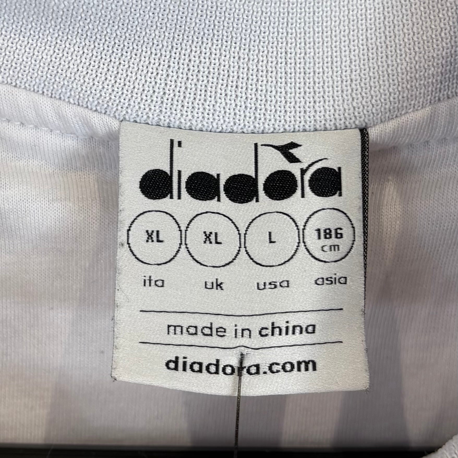Diadora Retro 1990s Jim Courier Trainingsjacke Weiß Lila L - Vinverse