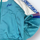 Ascis 90s Vintage Trainingsjacke Türkis Weiß XS - Vinverse