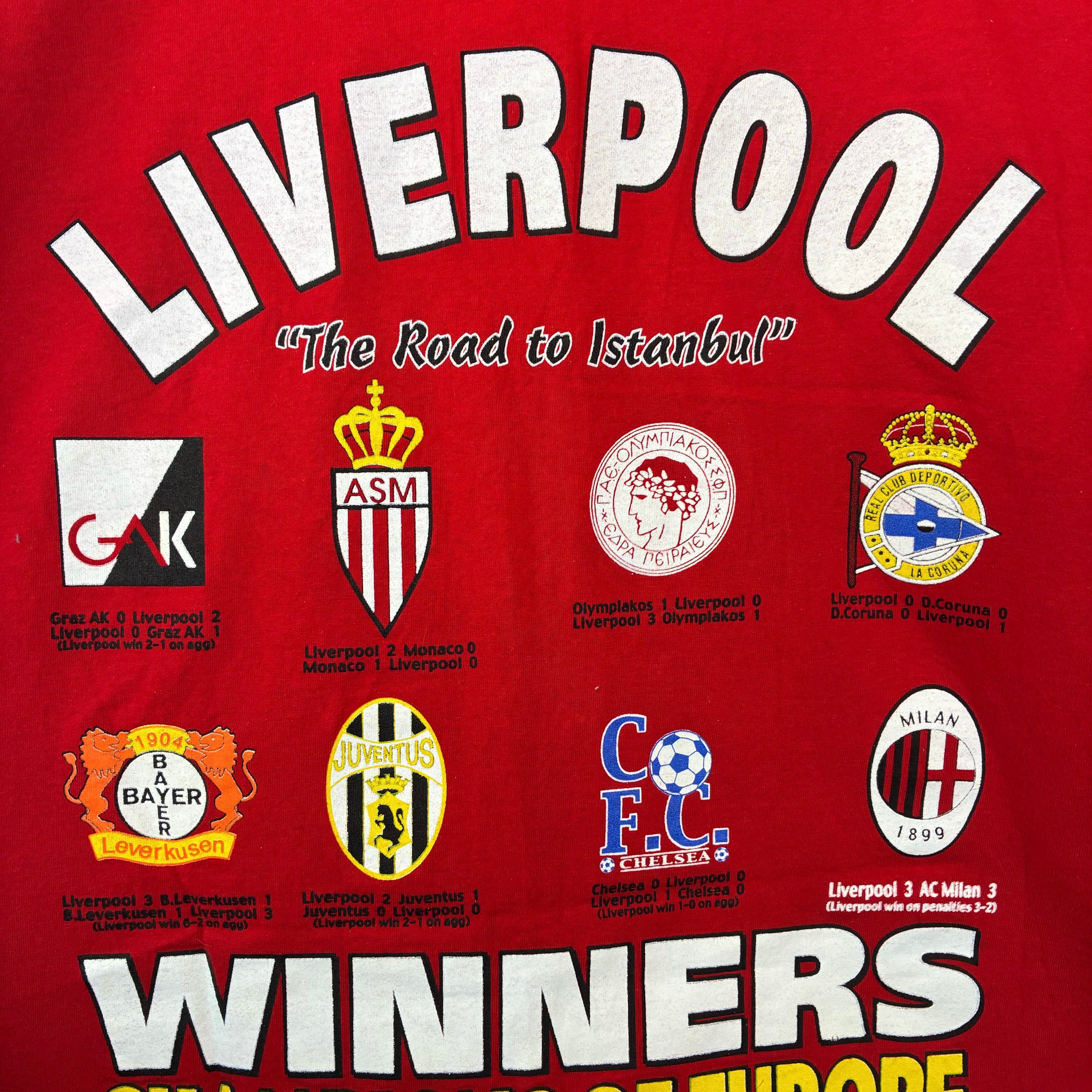 Liverpool 2005 Printed Tee European Champion XL - Vinverse