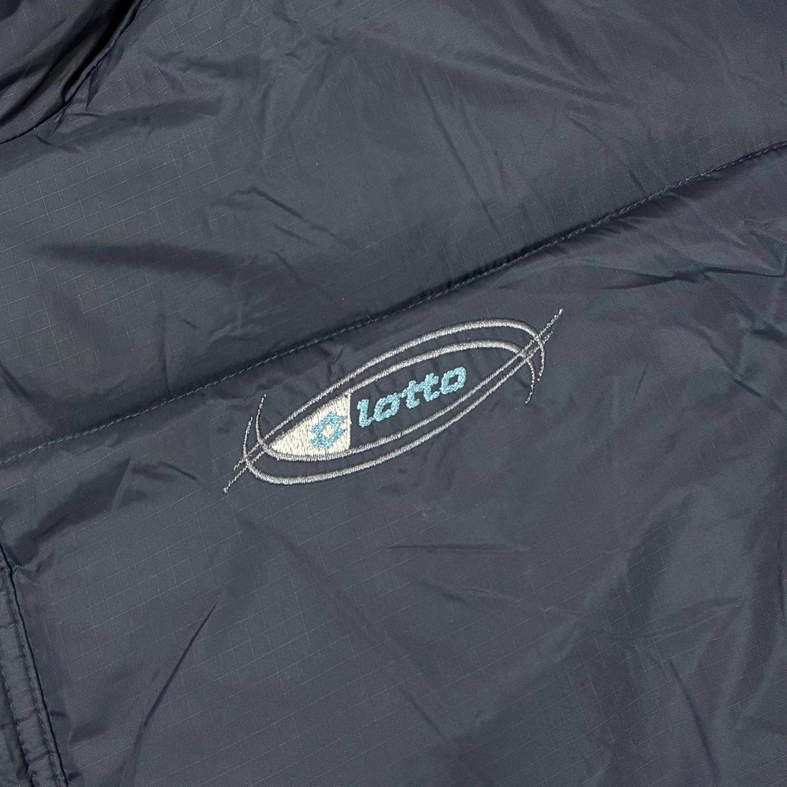 Lotto 2000s Y2K Daunen Puffer Jacke Marineblau XXL - Vinverse