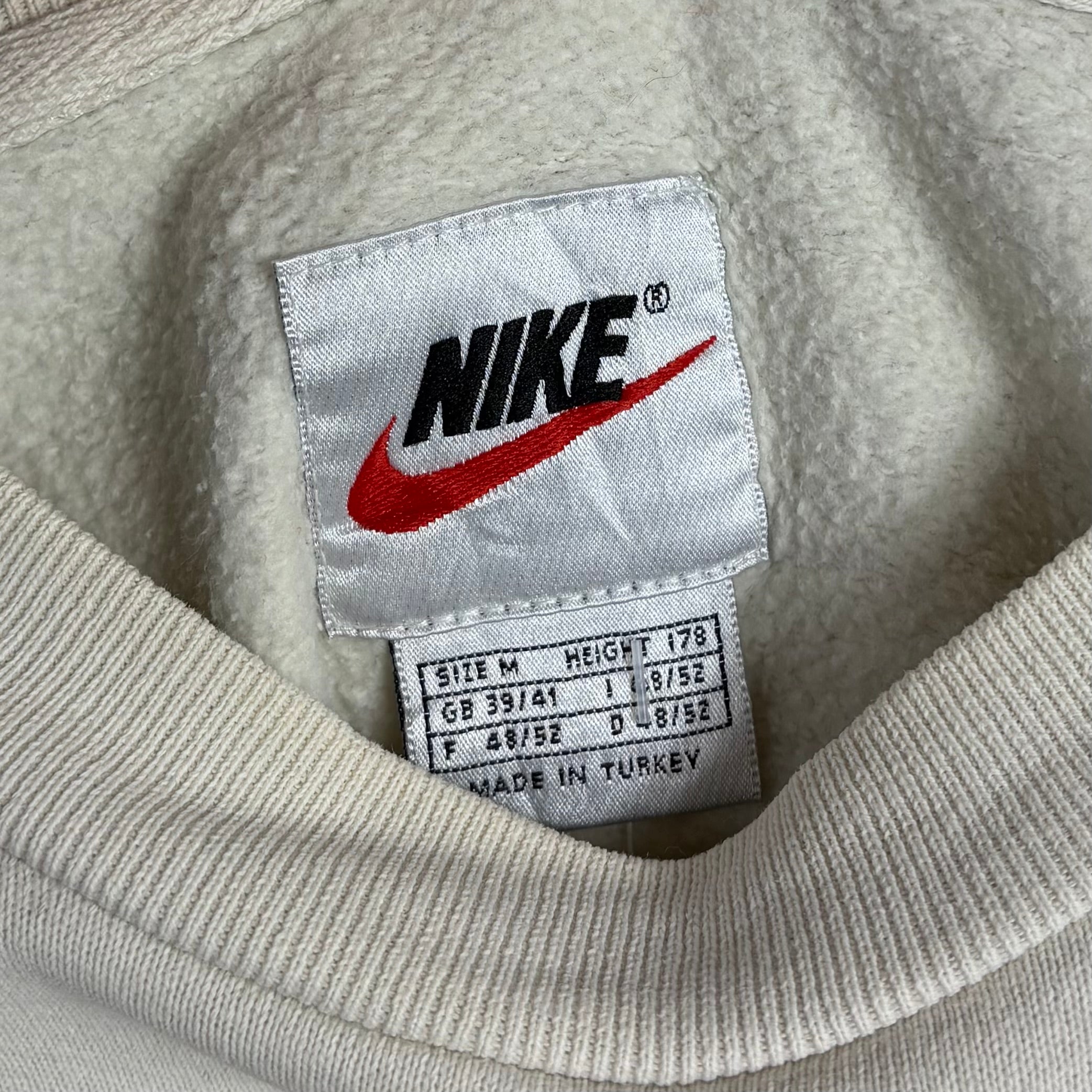 Nike 90s Vintage Hoodie Beige M - Vinverse