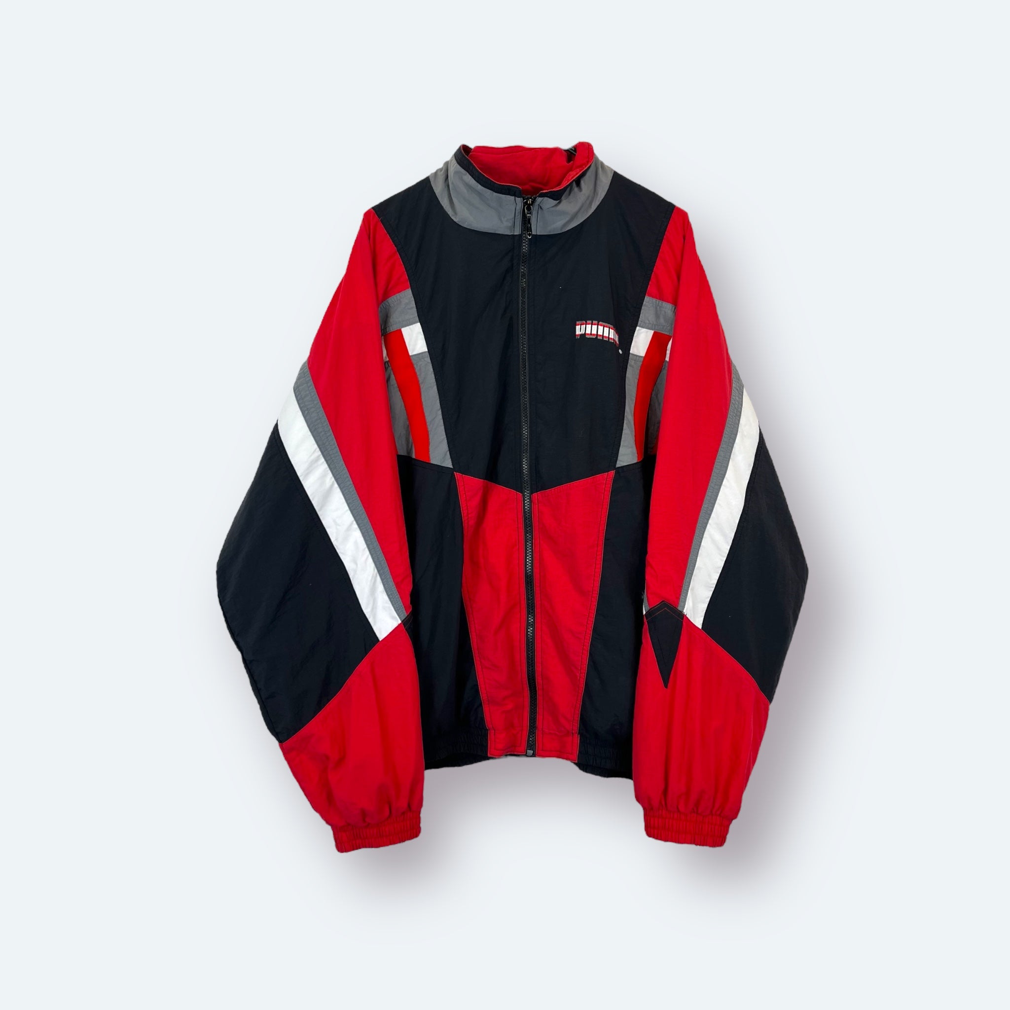 Puma 90s Vintage Trainingsjacke Rot Schwarz L - Vinverse