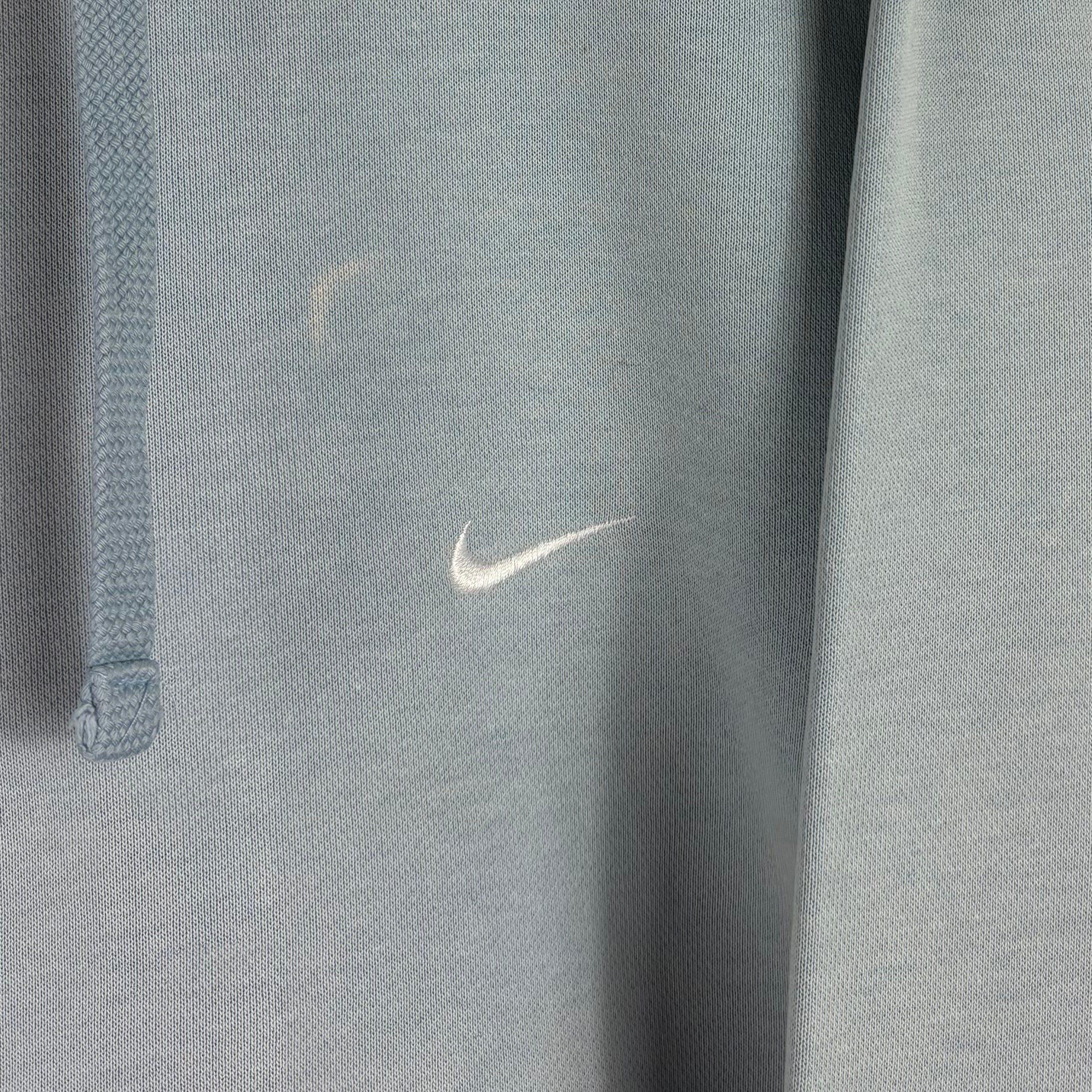 Nike 2000s Washed Zip Hoodie Hellblau M - Vinverse