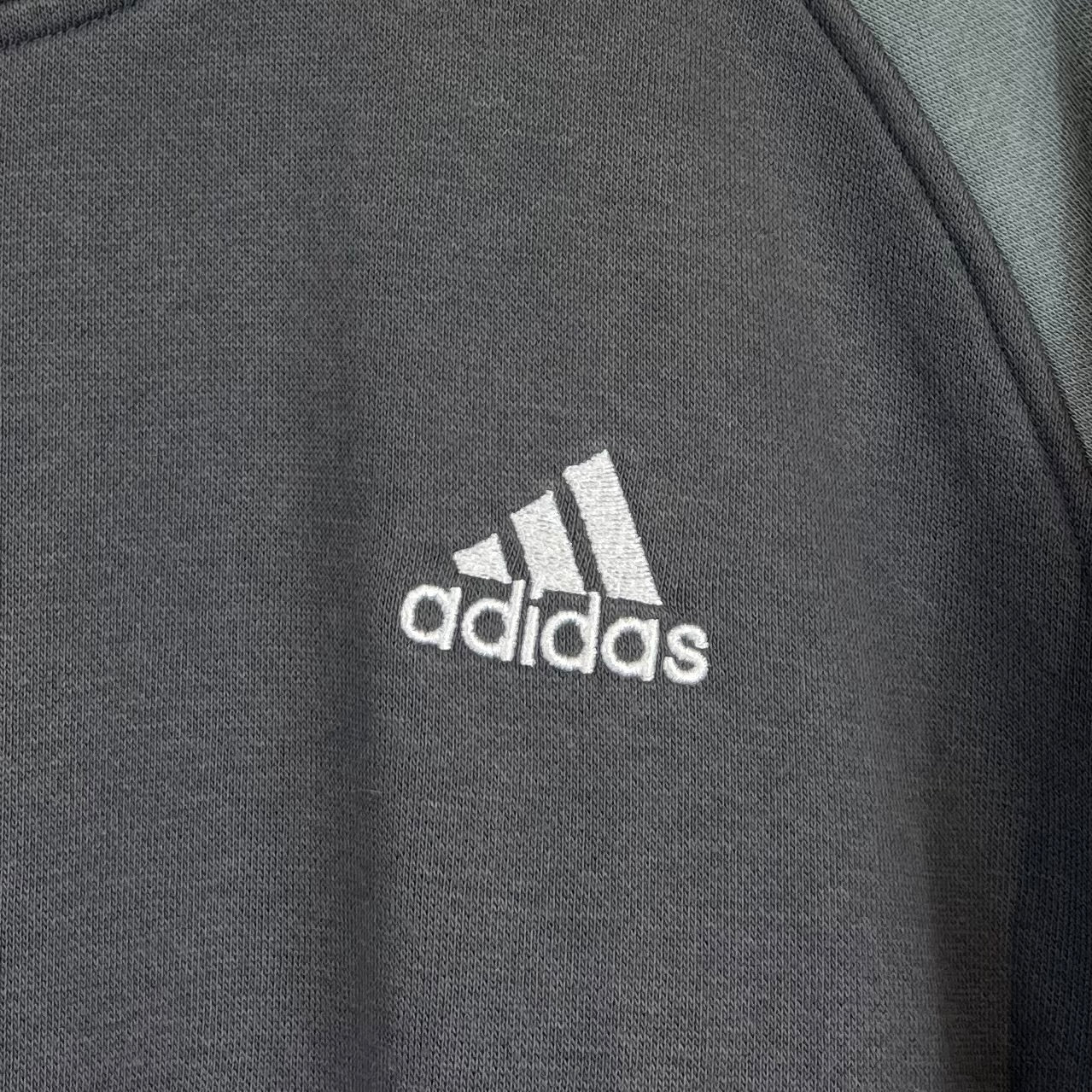 Adidas 2000er Sweater bestickt Grau M - Vinverse