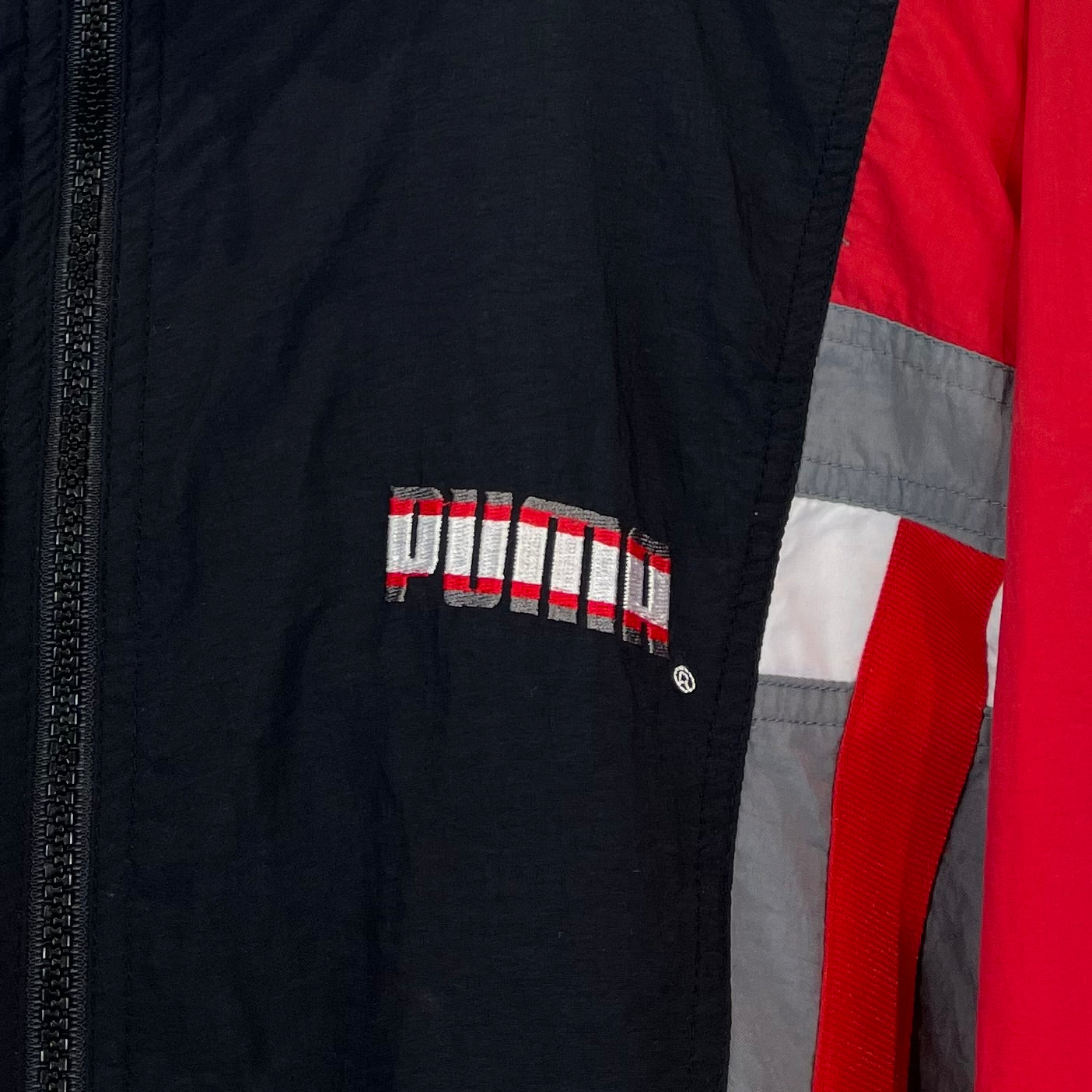 Puma 90s Vintage Trainingsjacke Rot Schwarz L - Vinverse
