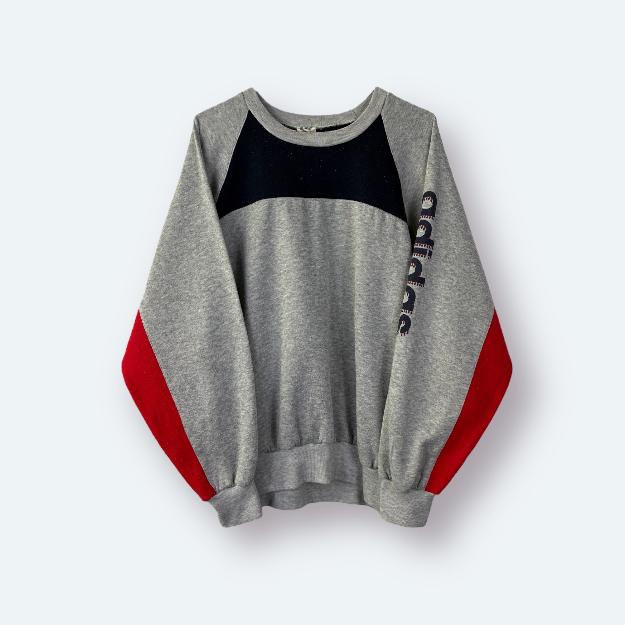 Adidas 80er Vintage Print Sweater Grau L - Vinverse