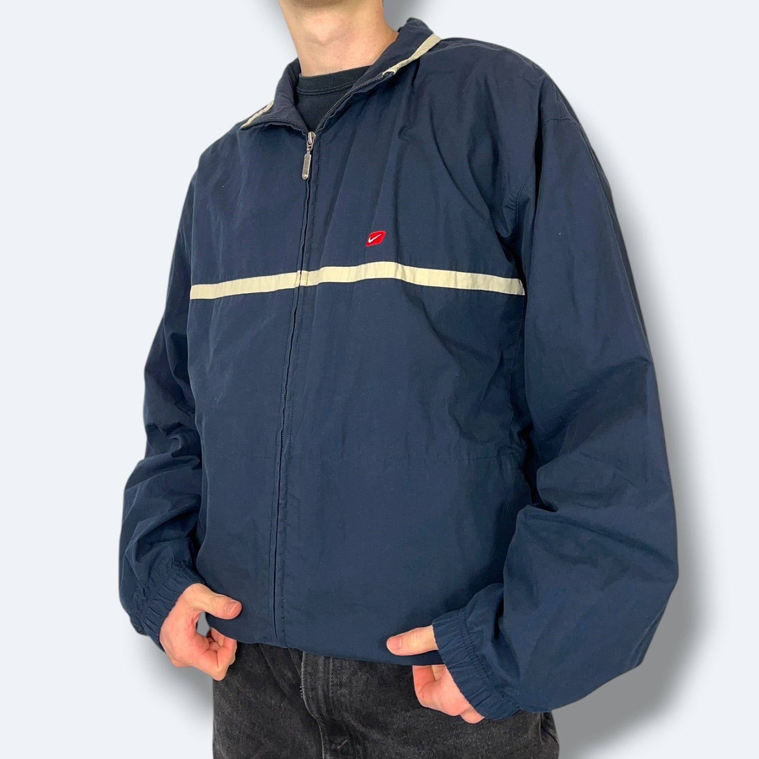 Nike Vintage Trainingsjacke Blau XL - Vinverse