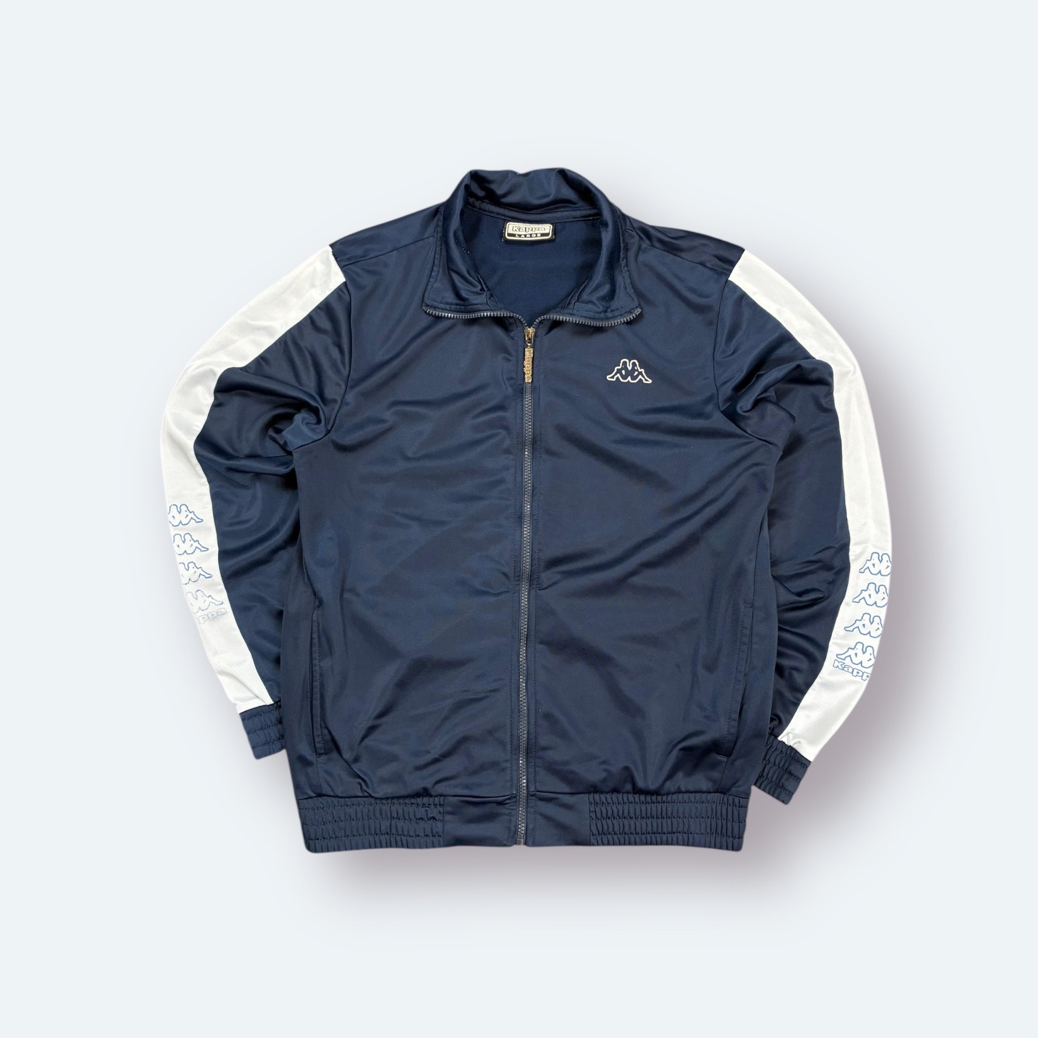 Kappa 2000er Trainingsjacke bestickt Marineblau M - Vinverse