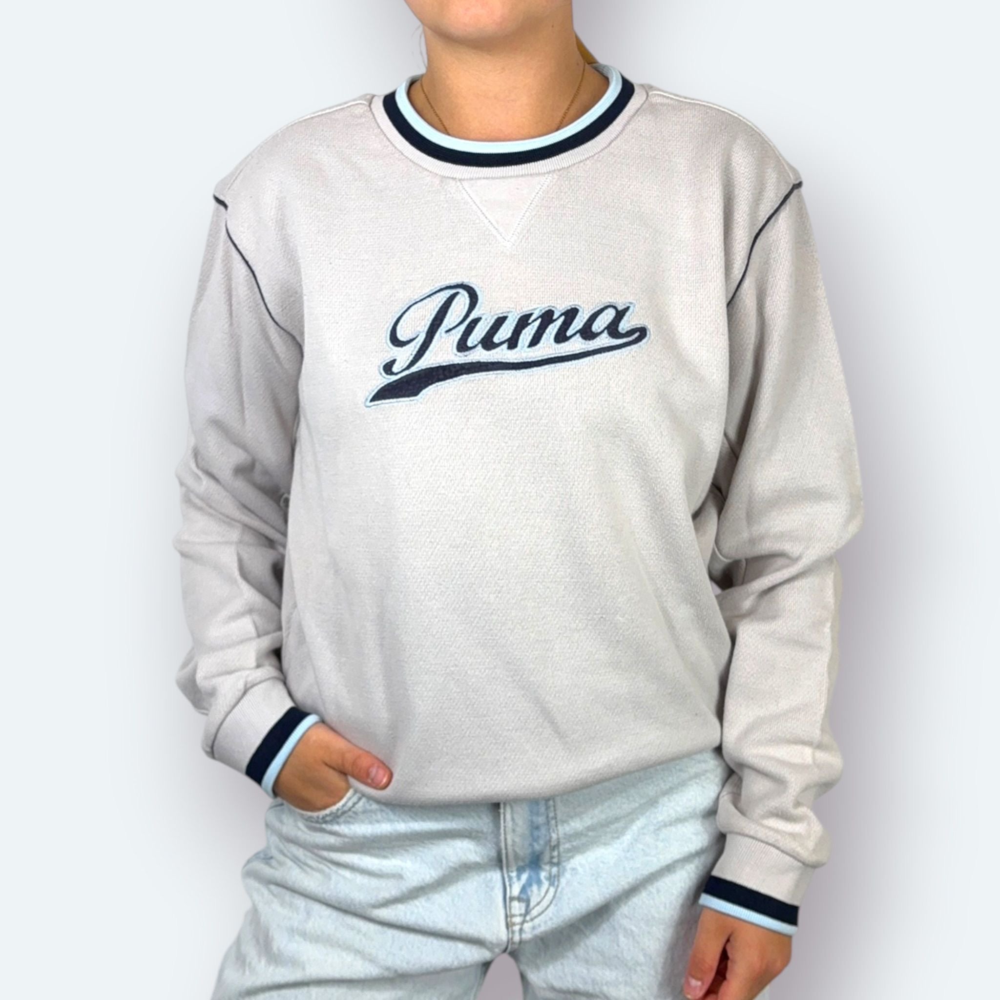 Puma Sweater 2000s Beige M - Vinverse