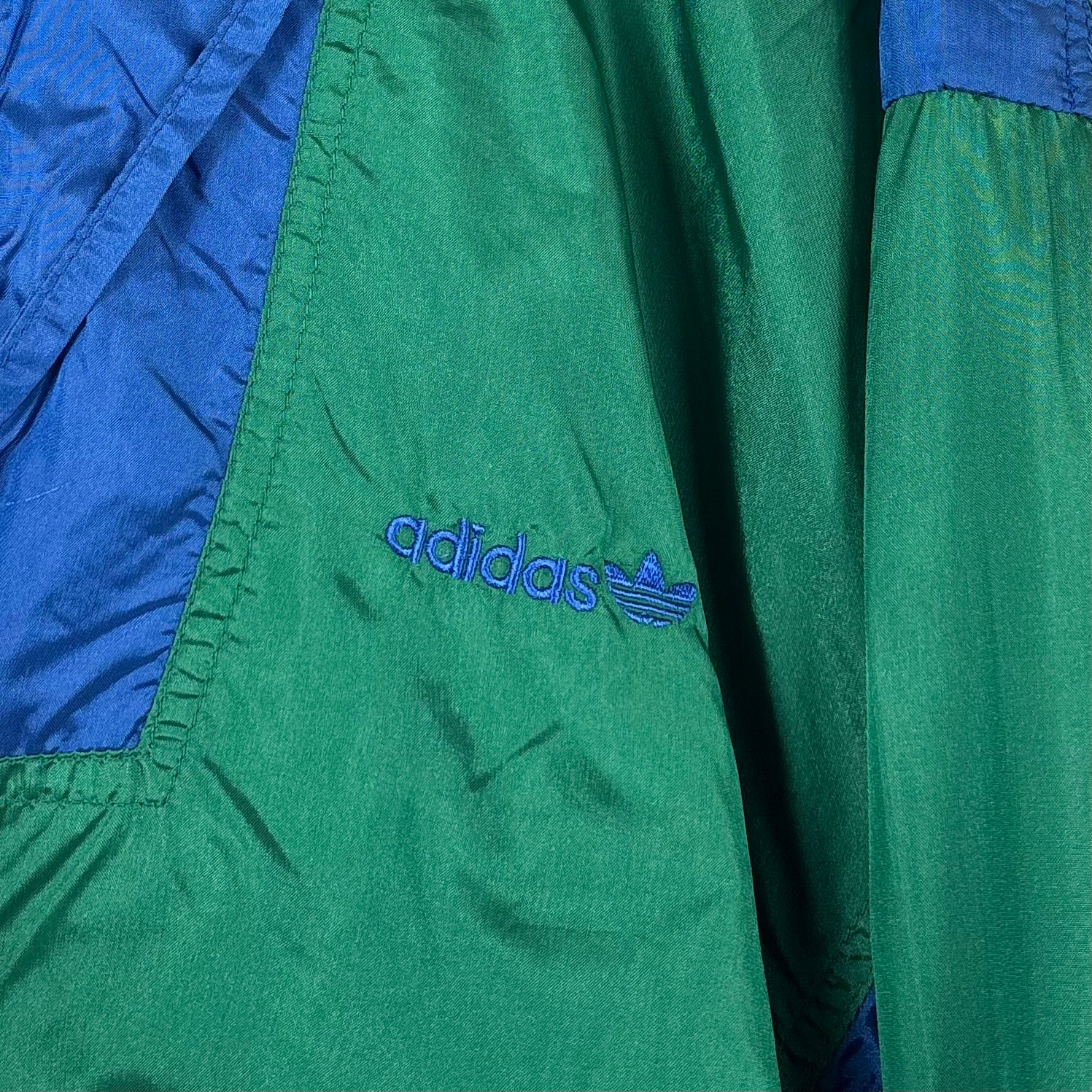 Adidas 90s Vintage Windbreaker Grün Blau XL - Vinverse