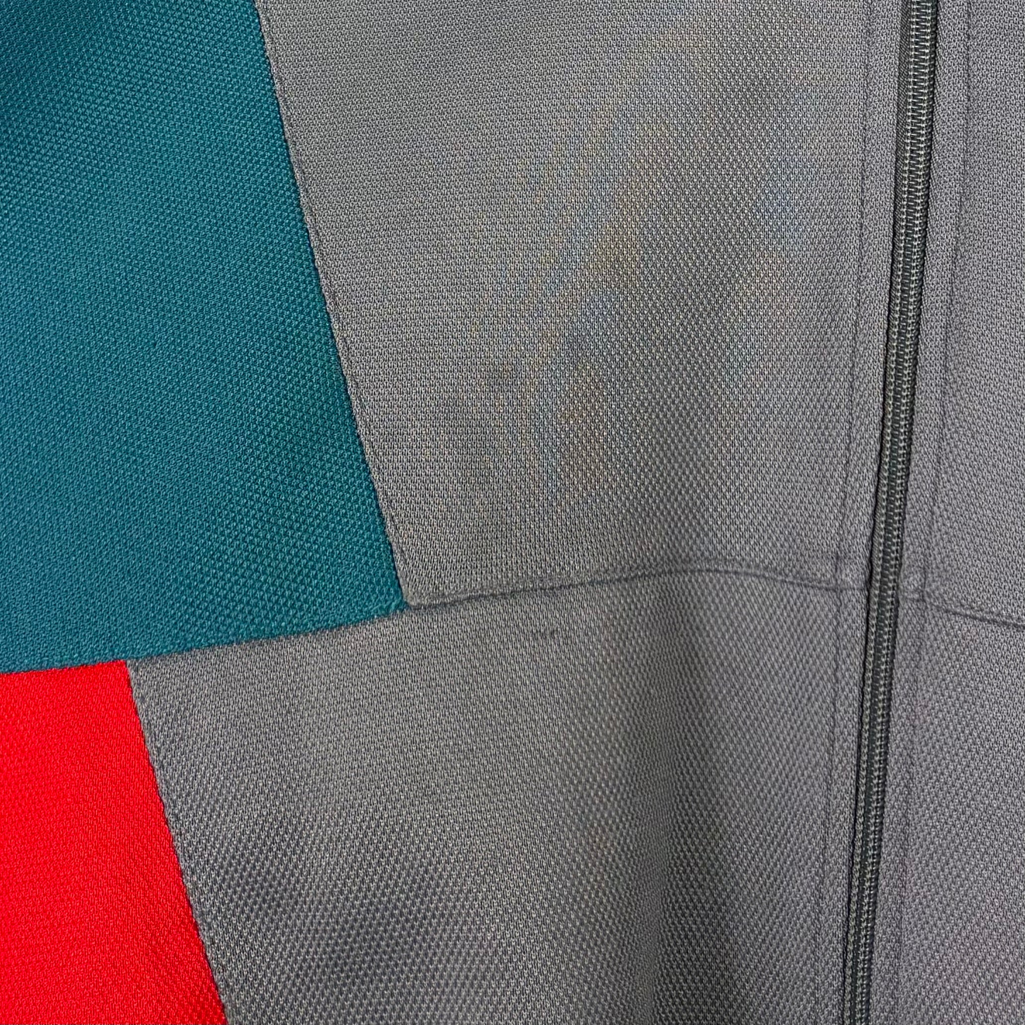 Adidas 80s Vintage Trainingsjacke Grau Türkis XL - Vinverse