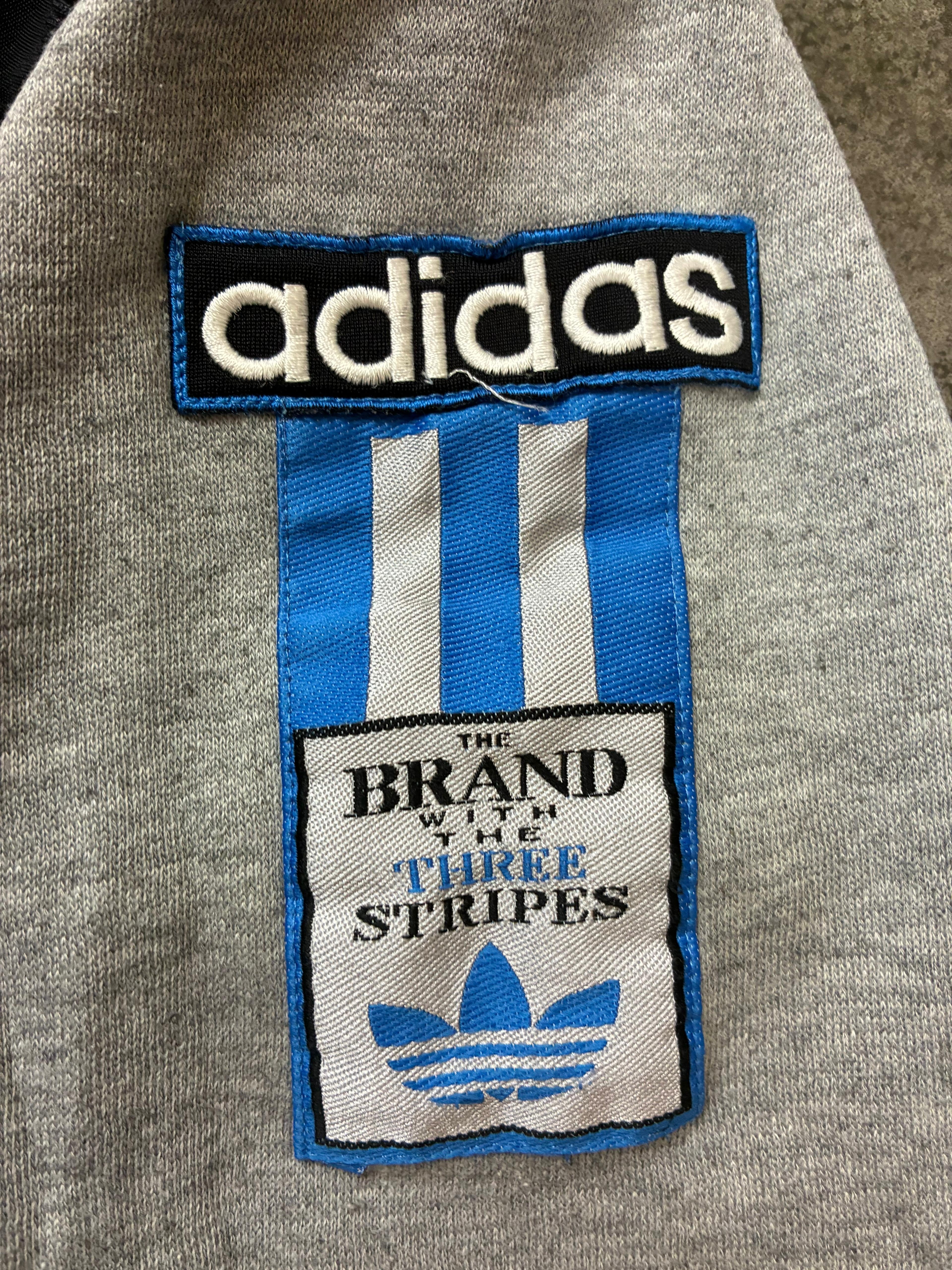 Adidas 90er Vintage Trainingsjacke bestickt Schwarz XL - Vinverse