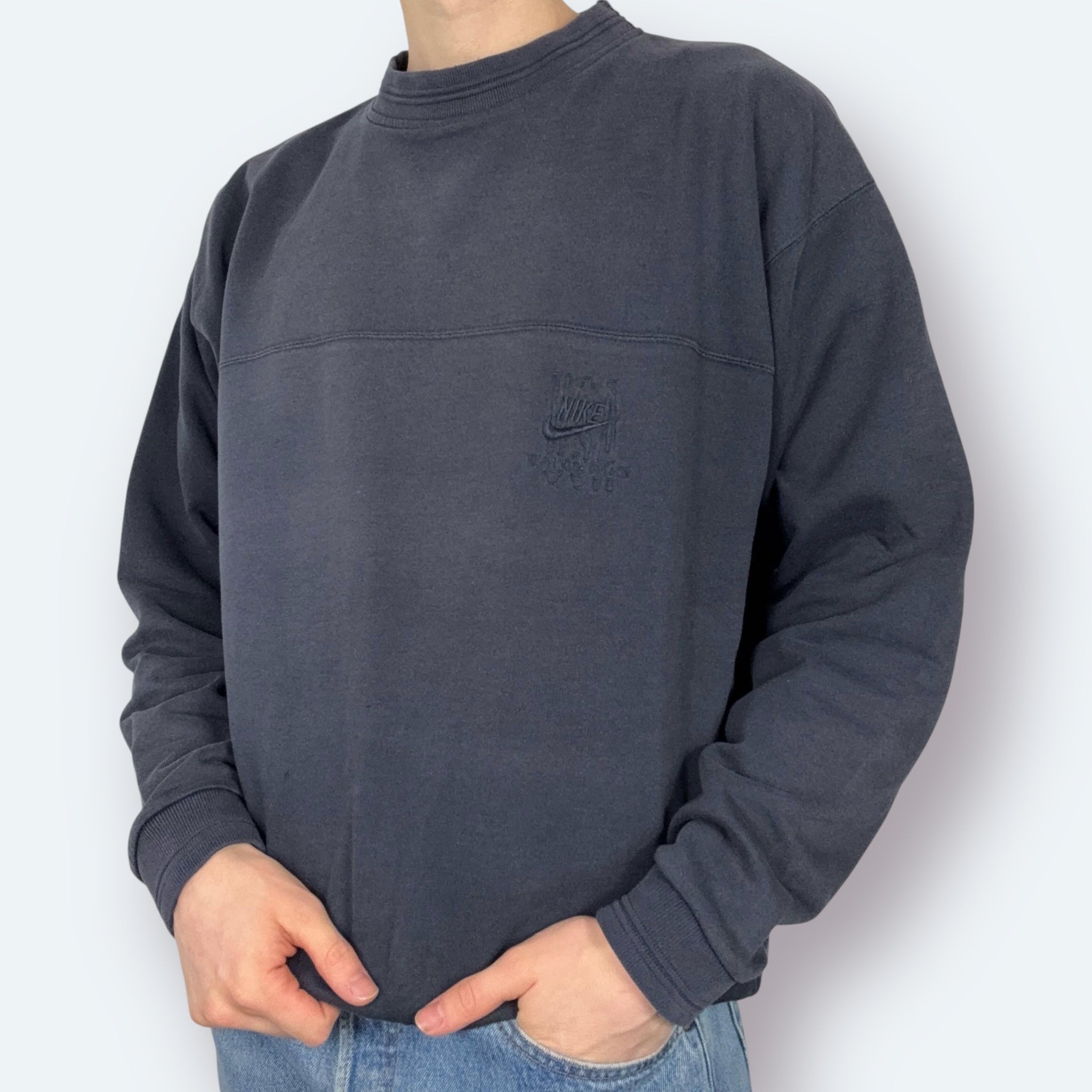 Nike 90s Vintage Sweater Marineblau L - Vinverse