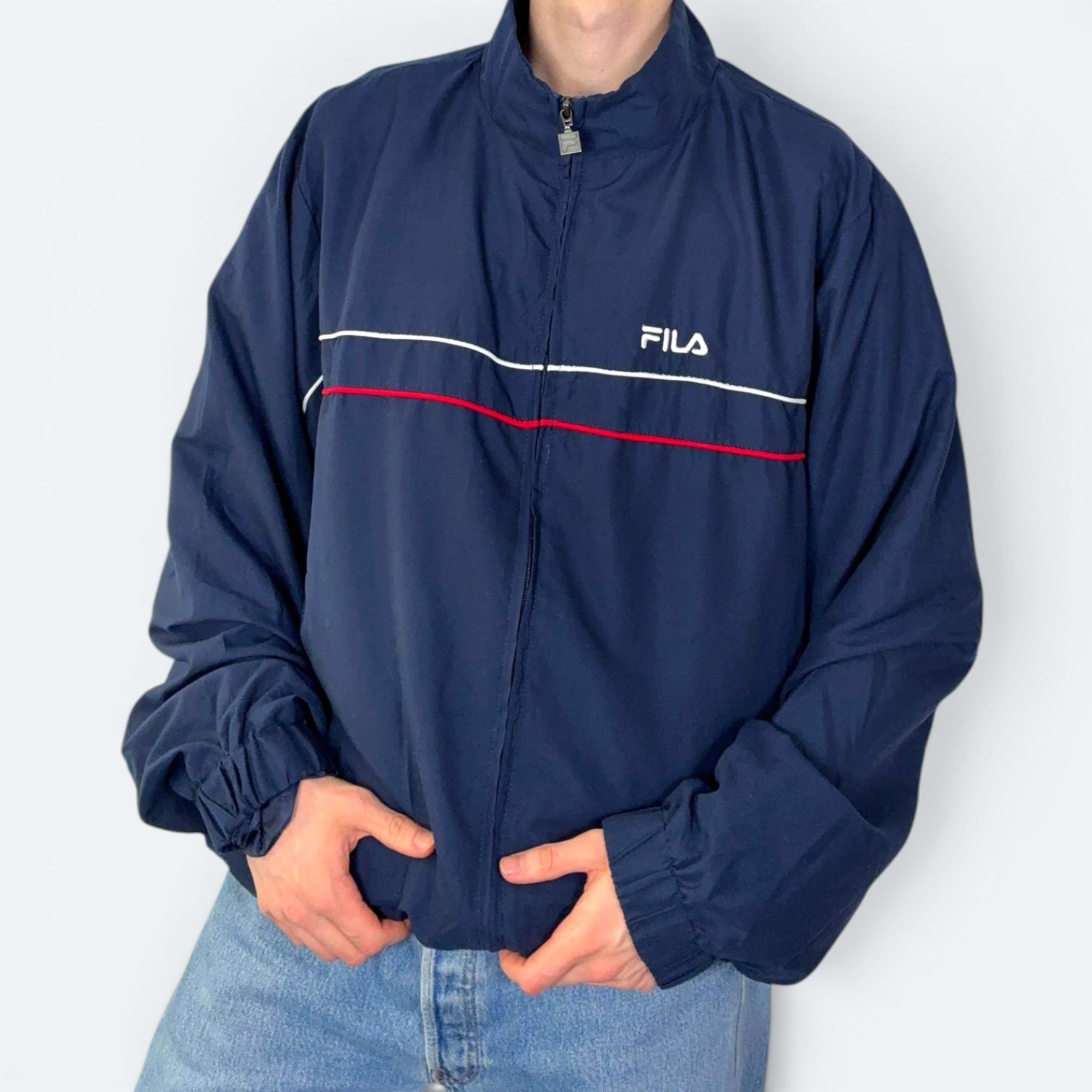 Fila Vintage Trainingsjacke Blau XL - Vinverse