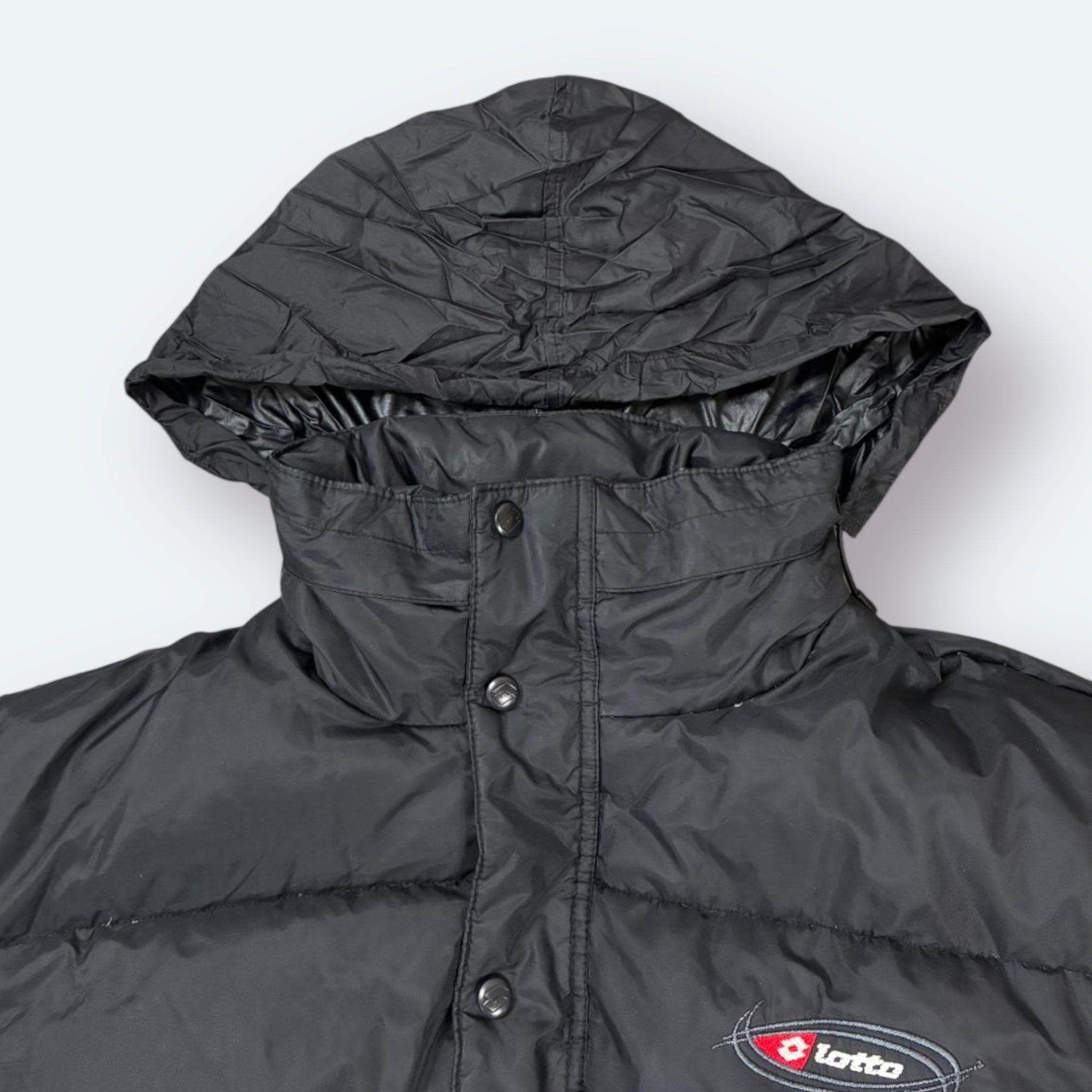Lotto 2000s Y2K Puffer Jacke Schwarz L - Vinverse
