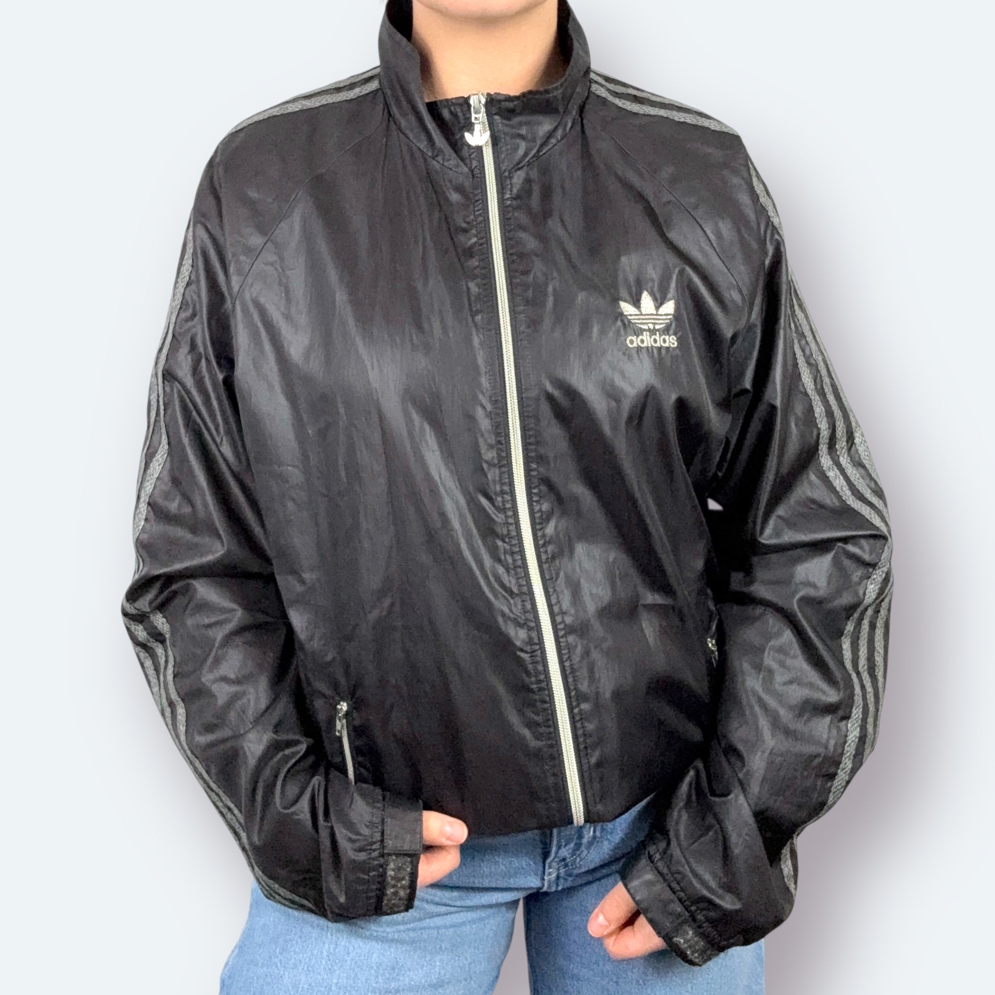 Adidas Trefoil Trainingsjacke Schwarz L - Vinverse