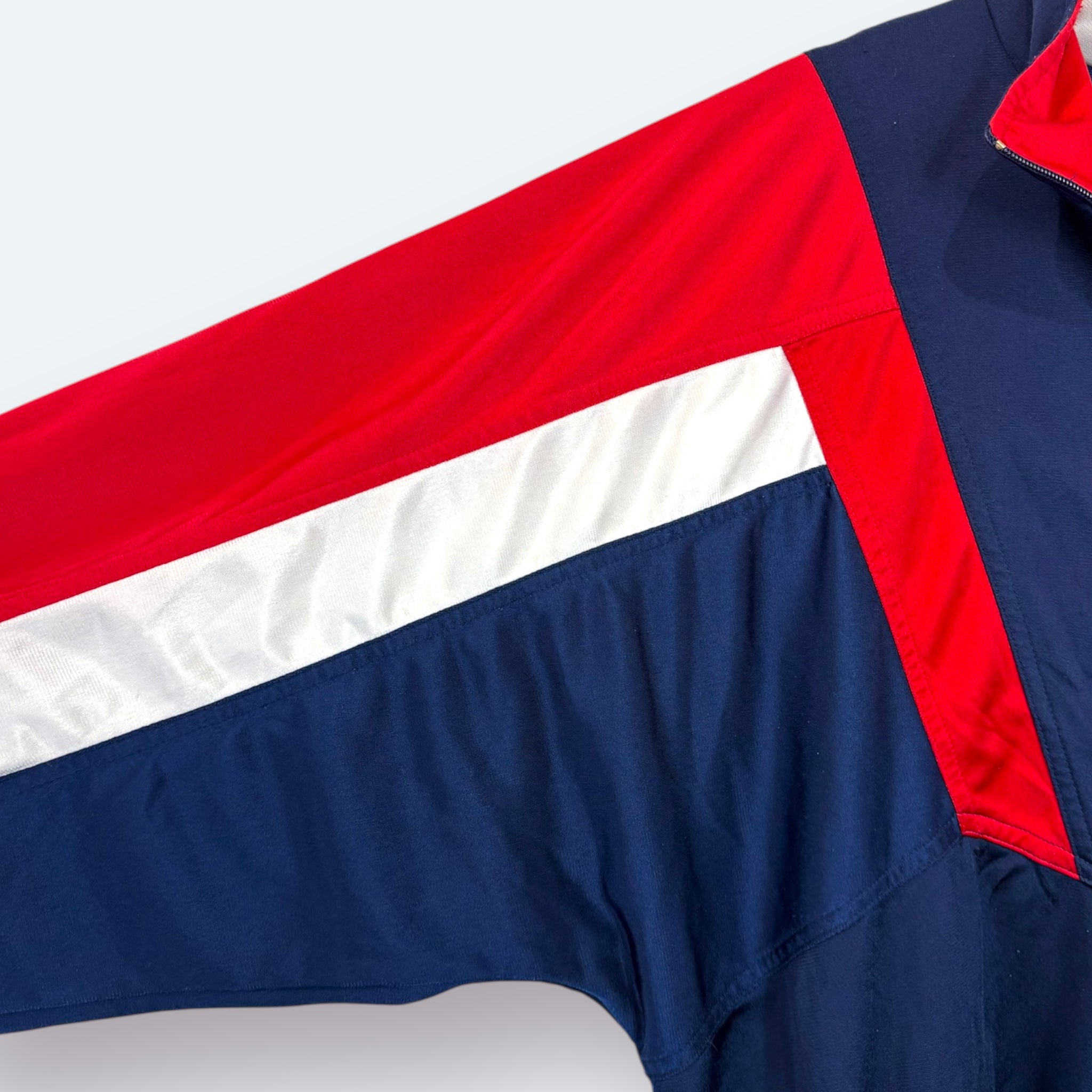 Nike 90s Vintage Trainingsjacke Marineblau Rot L - Vinverse