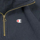Champion Half Zip Sweater Schwarz S - Vinverse
