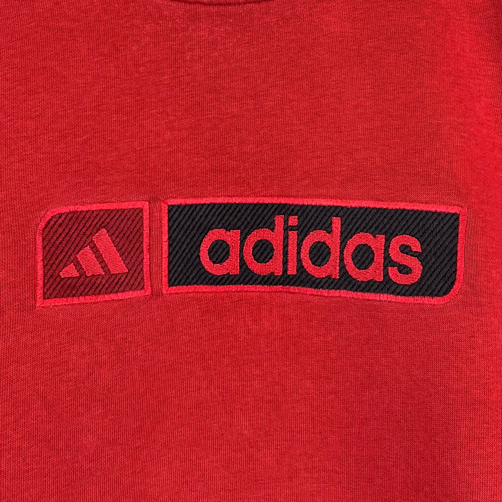 Adidas 2000er Sweater bestickt Rot M - Vinverse