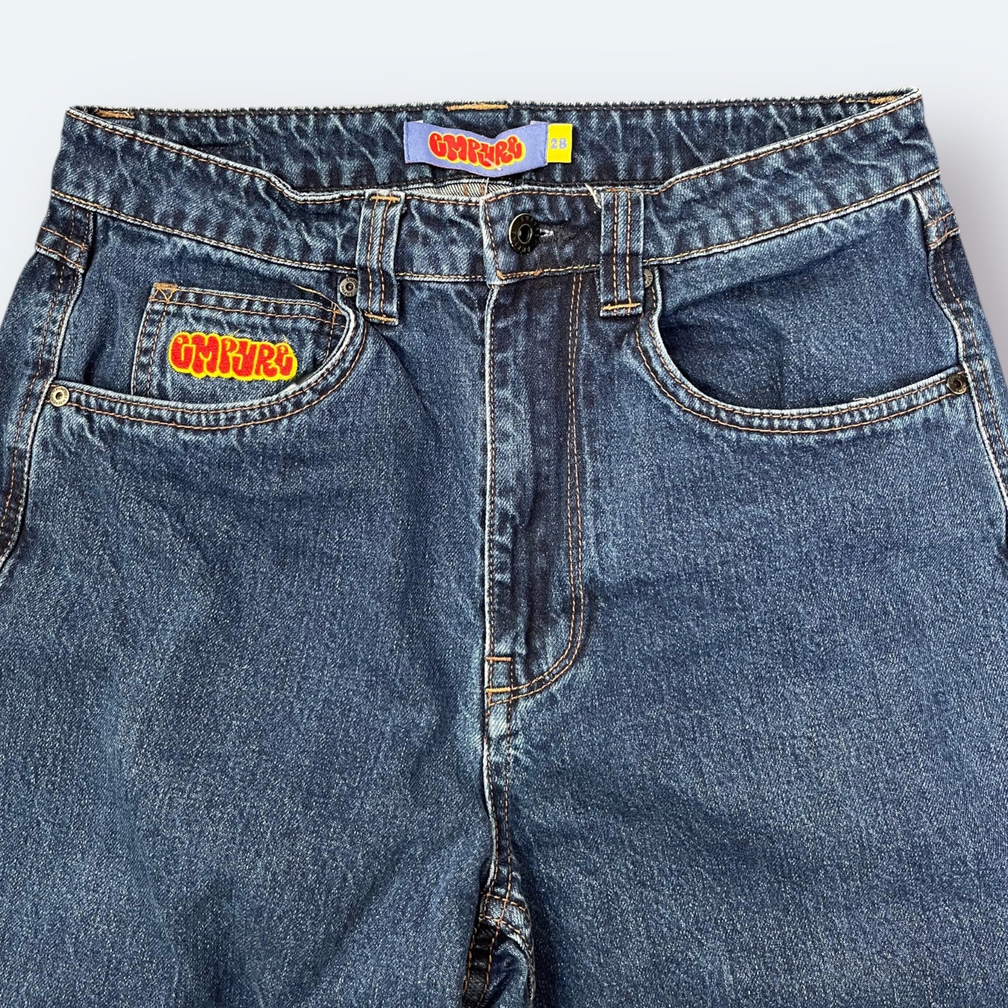 Empyre Jeans bestickt Blau Gr. 28 - Vinverse