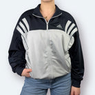 Adidas Vintage Trainingsjacke Grau Schwarz S - Vinverse