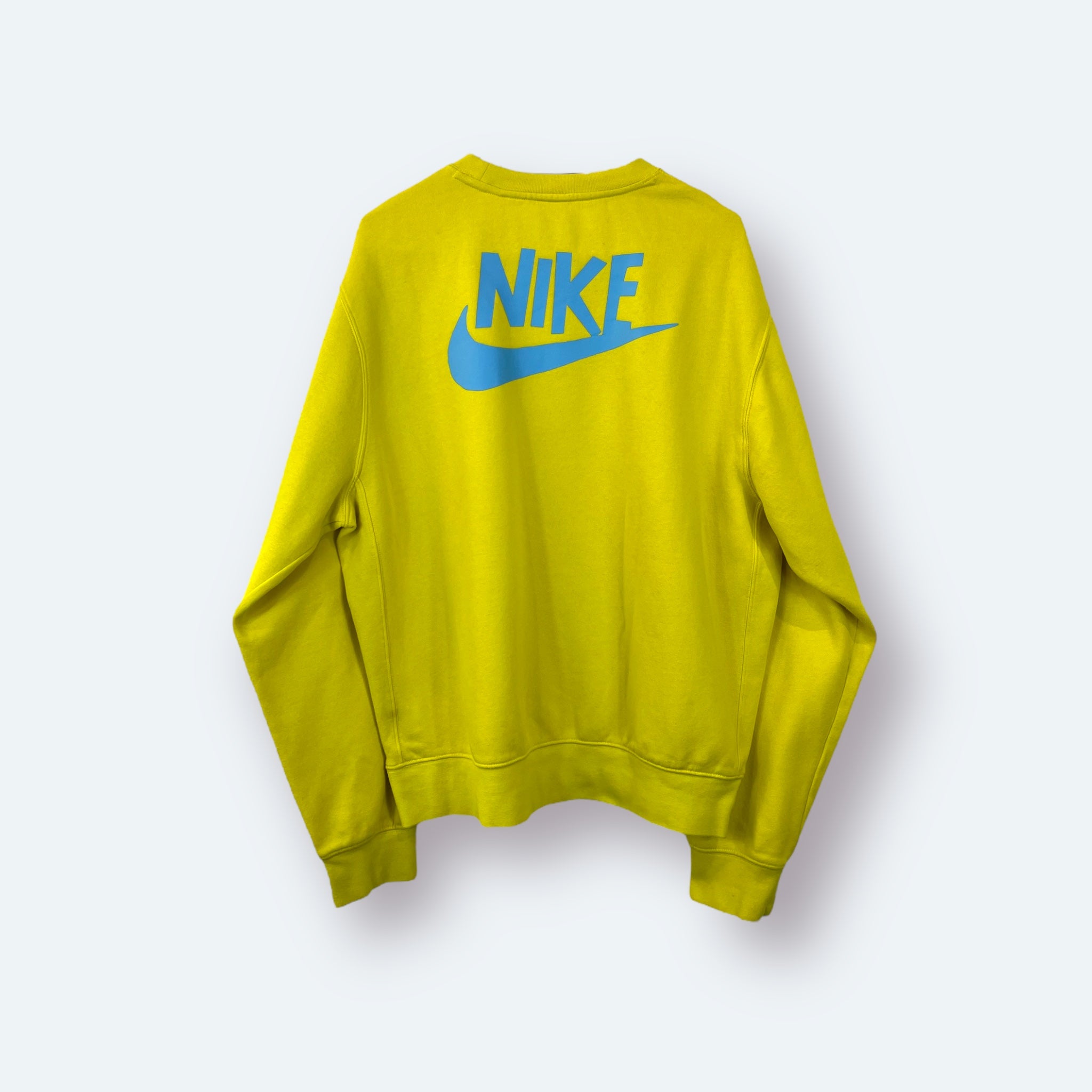 Nike Sweater bestickt mit Backprint Gelb M - Vinverse