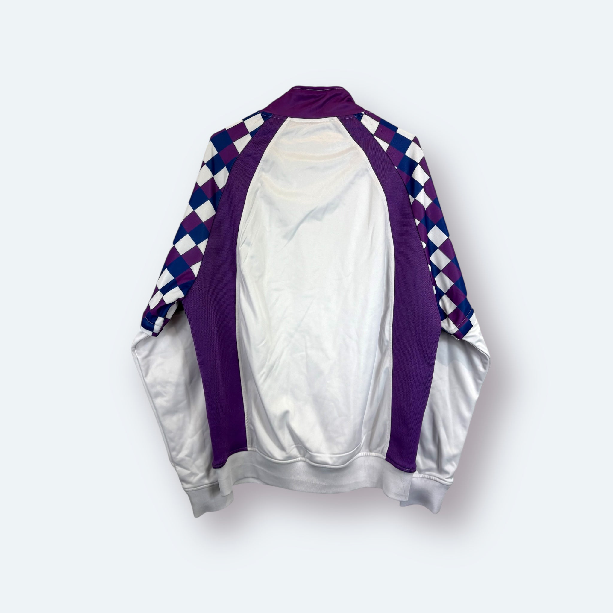Diadora Retro 1990s Jim Courier Trainingsjacke Weiß Lila L - Vinverse