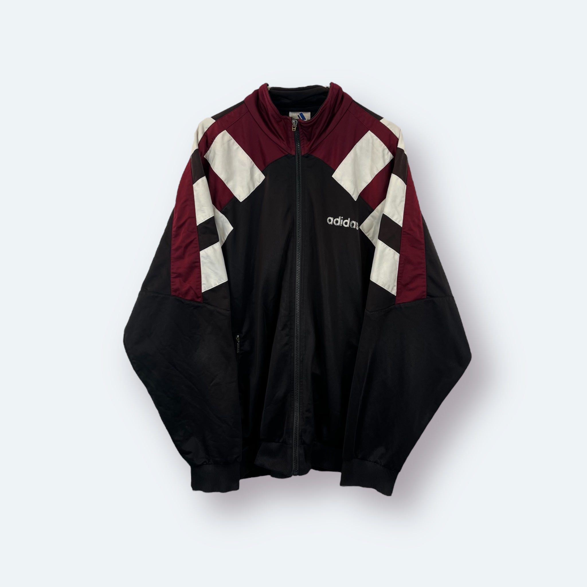 Adidas 90er Trainingsjacke bestickt Schwarz L - Vinverse