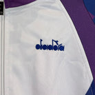 Diadora Retro 1990s Jim Courier Trainingsjacke Weiß Lila L - Vinverse
