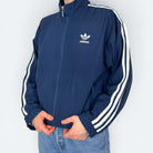 Adidas Vintage Trainingsjacke 80s Marineblau L - Vinverse