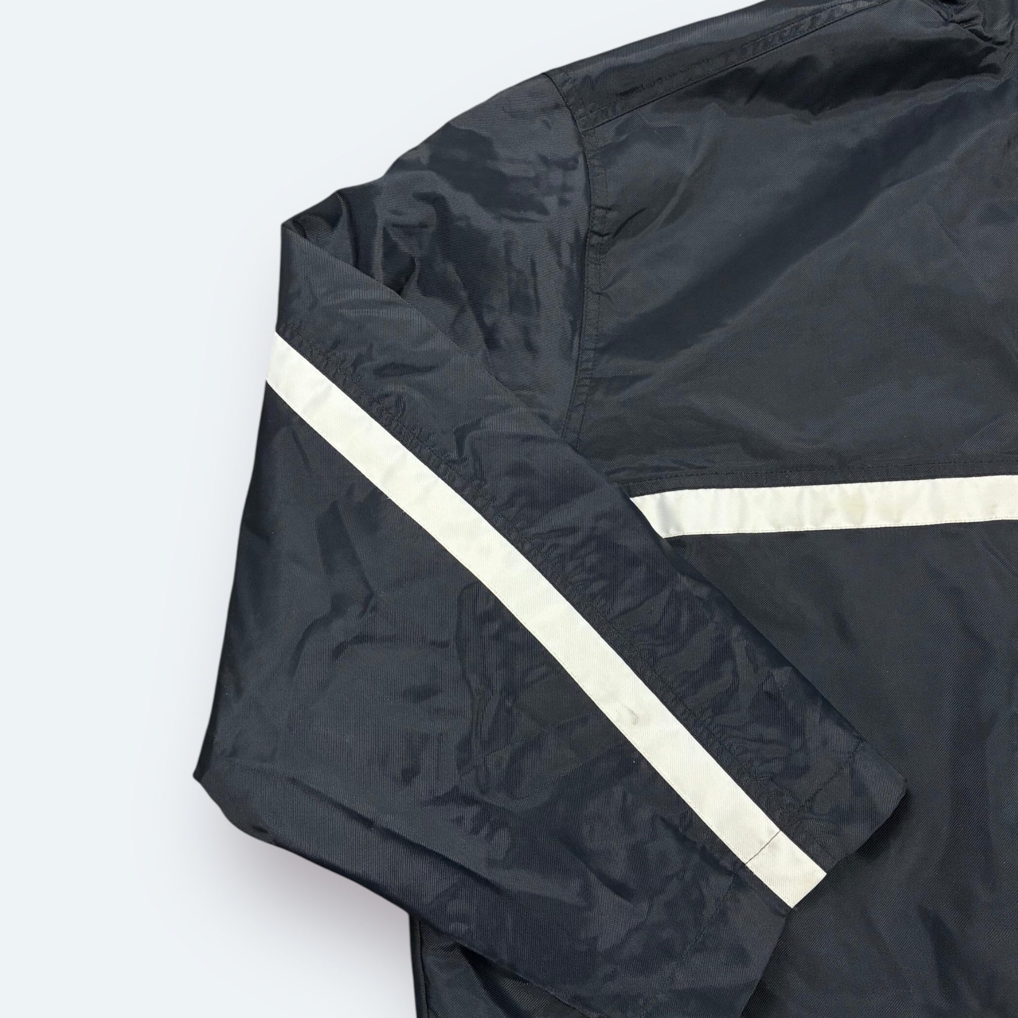 Nike 90s Vintage Windbreaker Innenfleece Schwarz XL - Vinverse