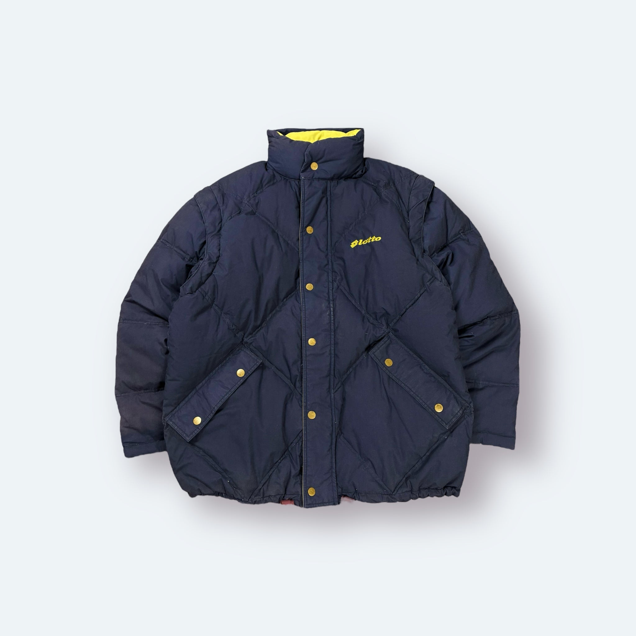 Lotto 90s Vintage Daunen Wendejacke Marineblau L - Vinverse