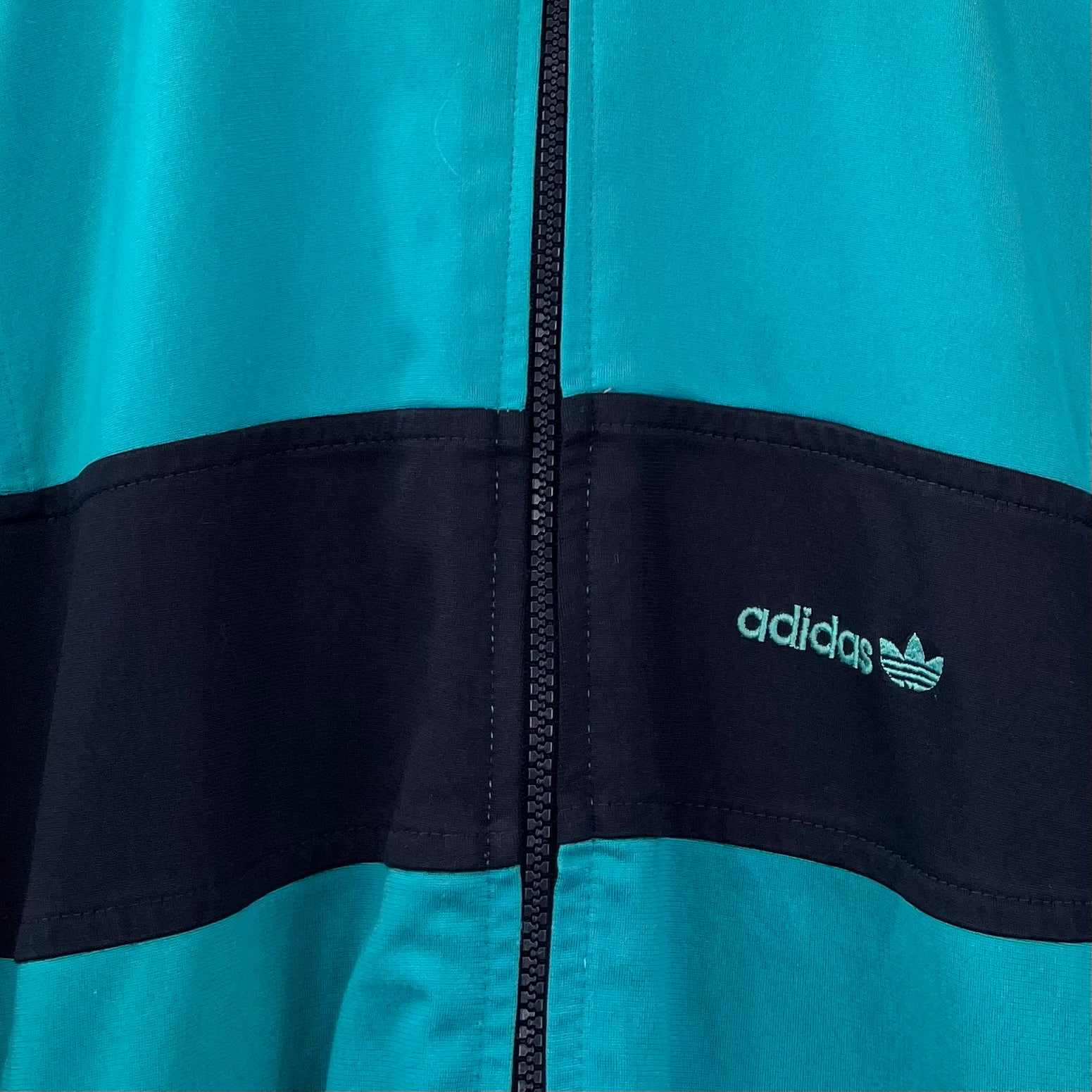 Adidas 80er Vintage Trainingsjacke Türkis M - Vinverse