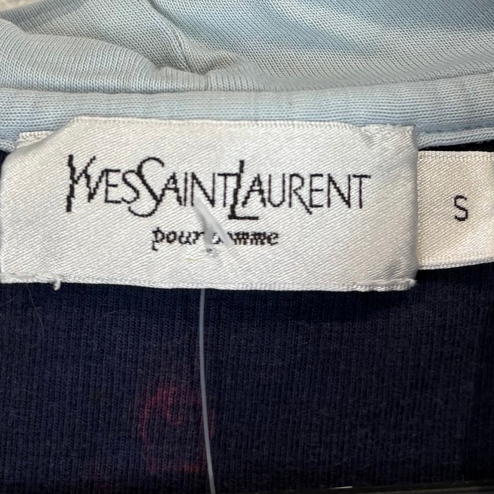 Yves Saint Laurent Vintage Zip Hoodie Marineblau S - Vinverse