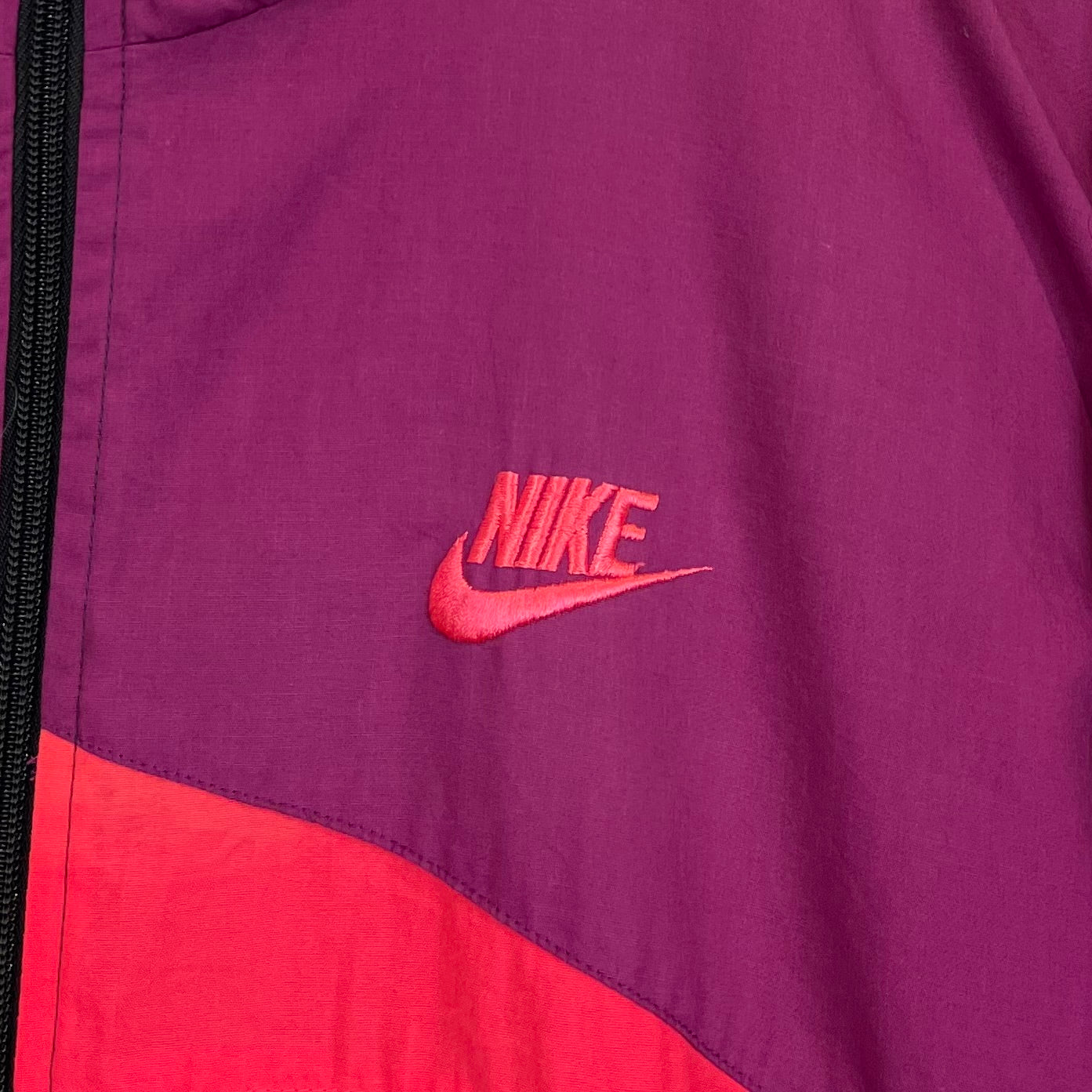 Nike 80er 90er Vintage Trainingsjacke Lila Schwarz L - Vinverse