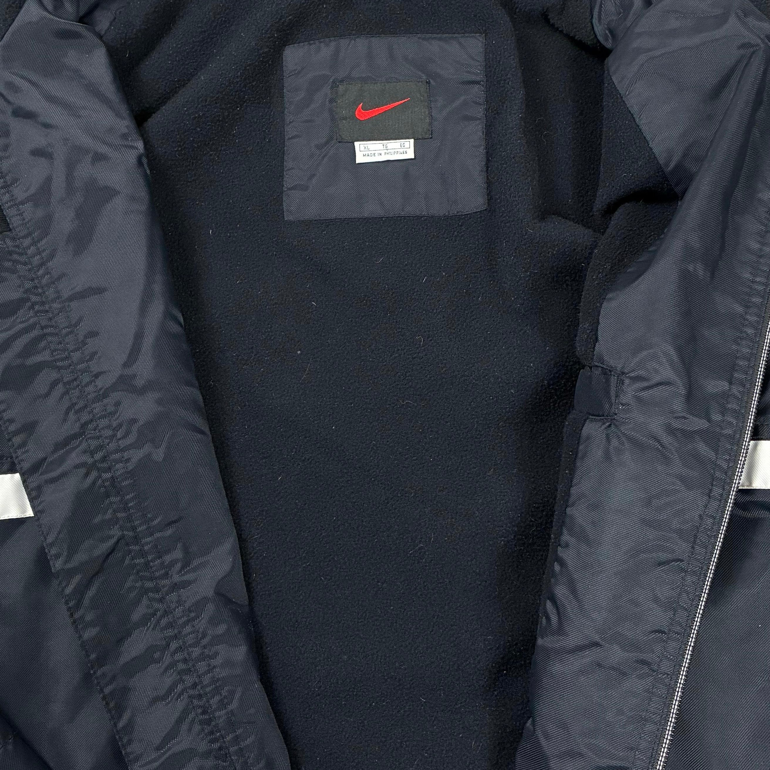 Nike 90s Vintage Windbreaker Innenfleece Schwarz XL - Vinverse